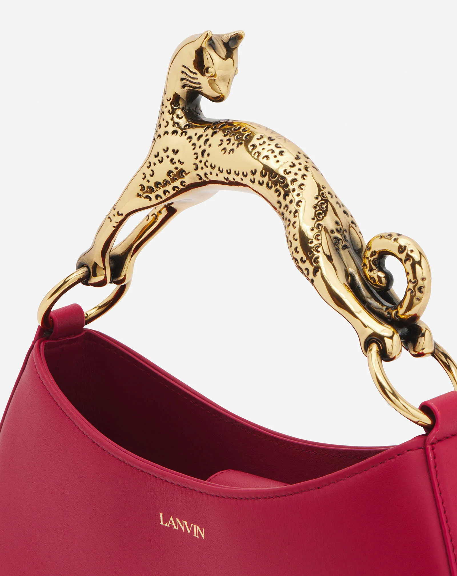 Hobo cat leather bag