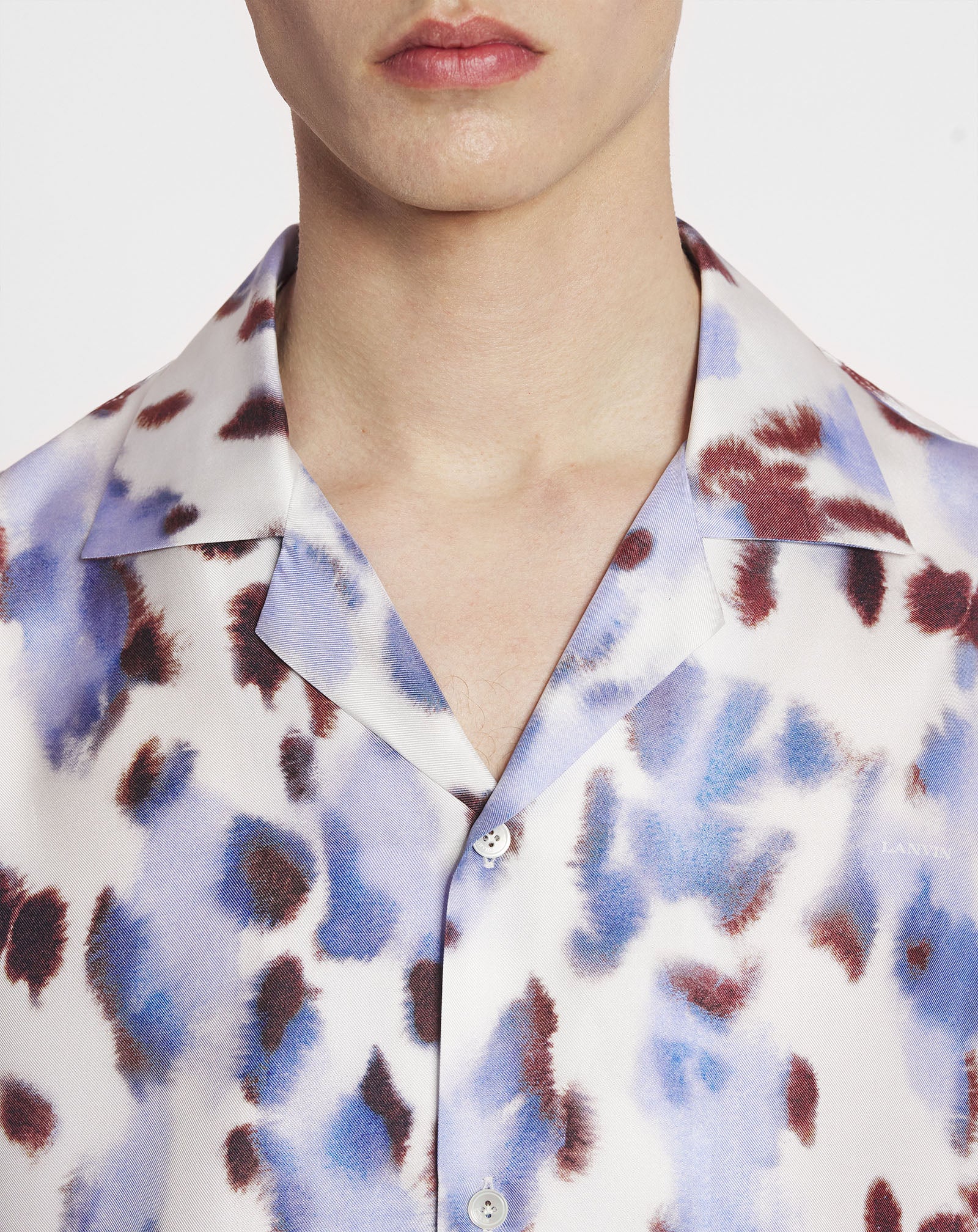 Printed bowling shirt