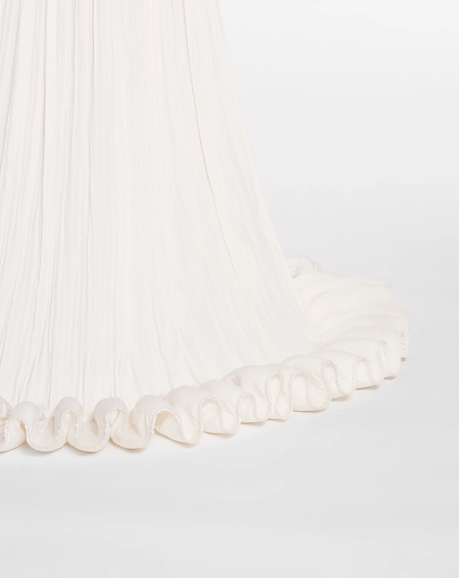 Floor length evening gown in charmeuse