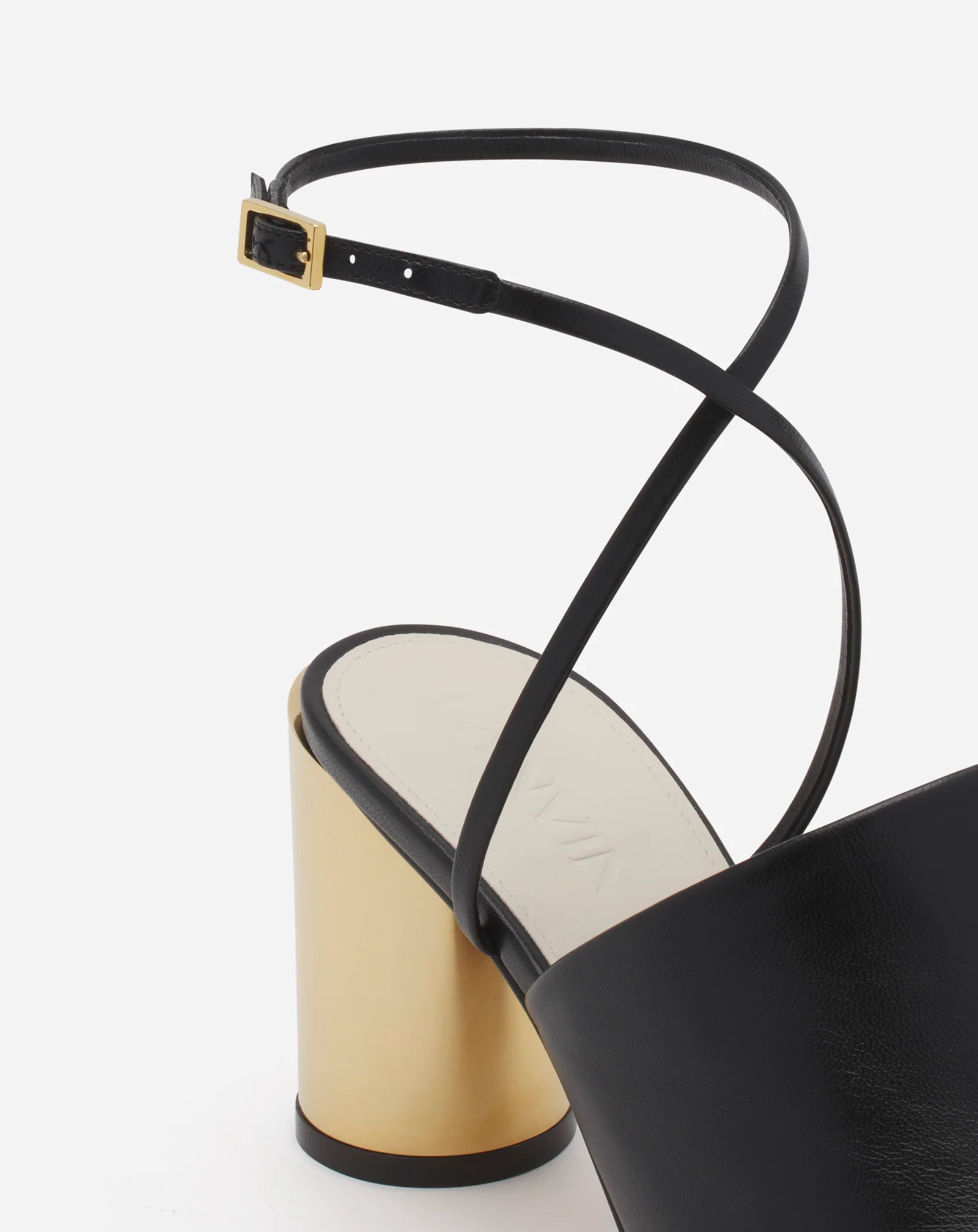 Leather sequence by lanvin chunky heeled sandals