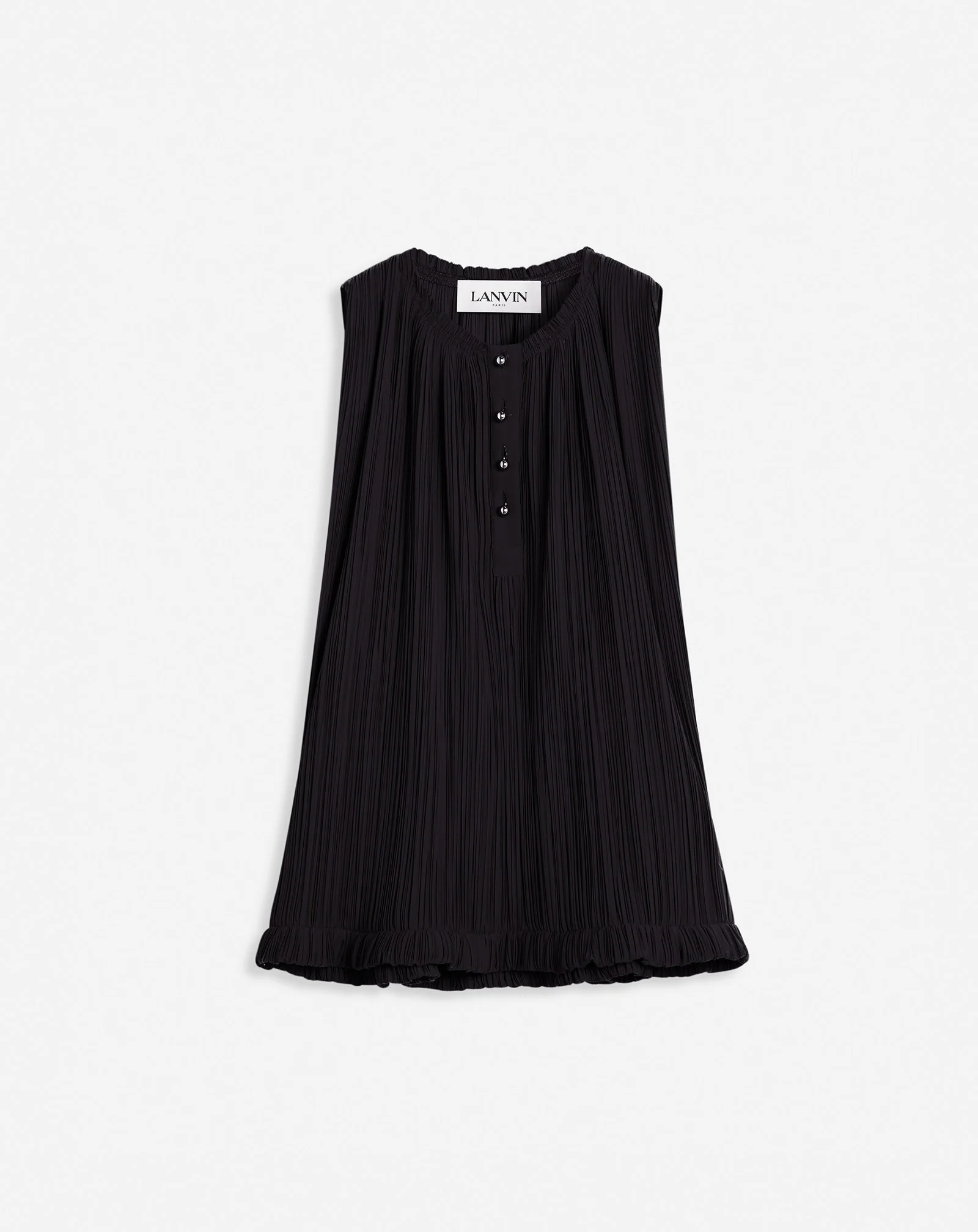 Sleeveless pleated top