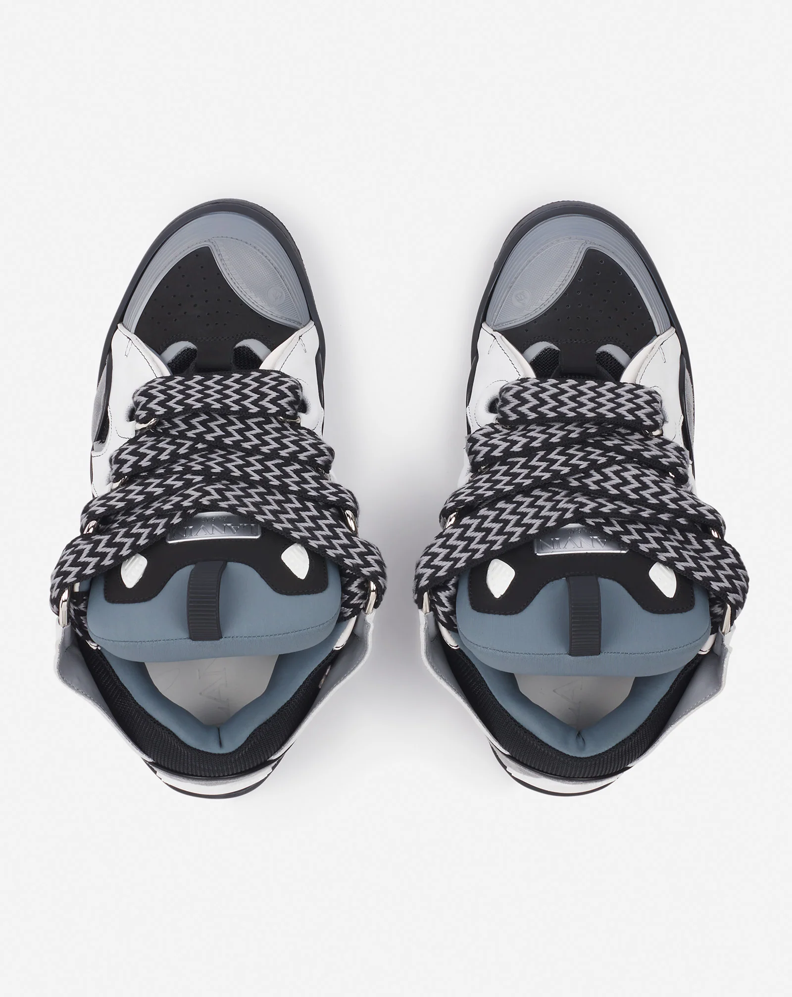 Leather curb sneakers