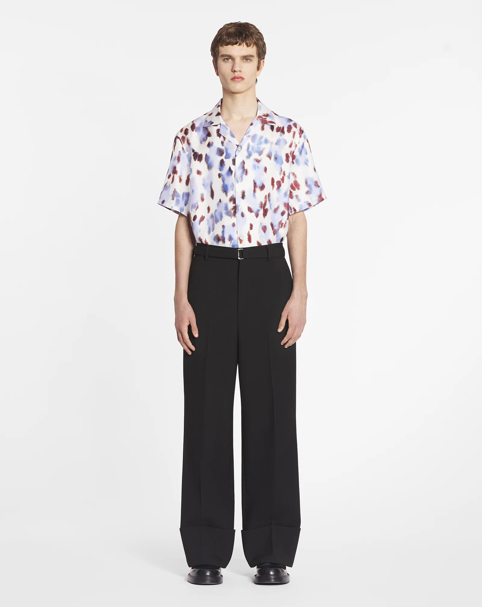 Printed bowling shirt