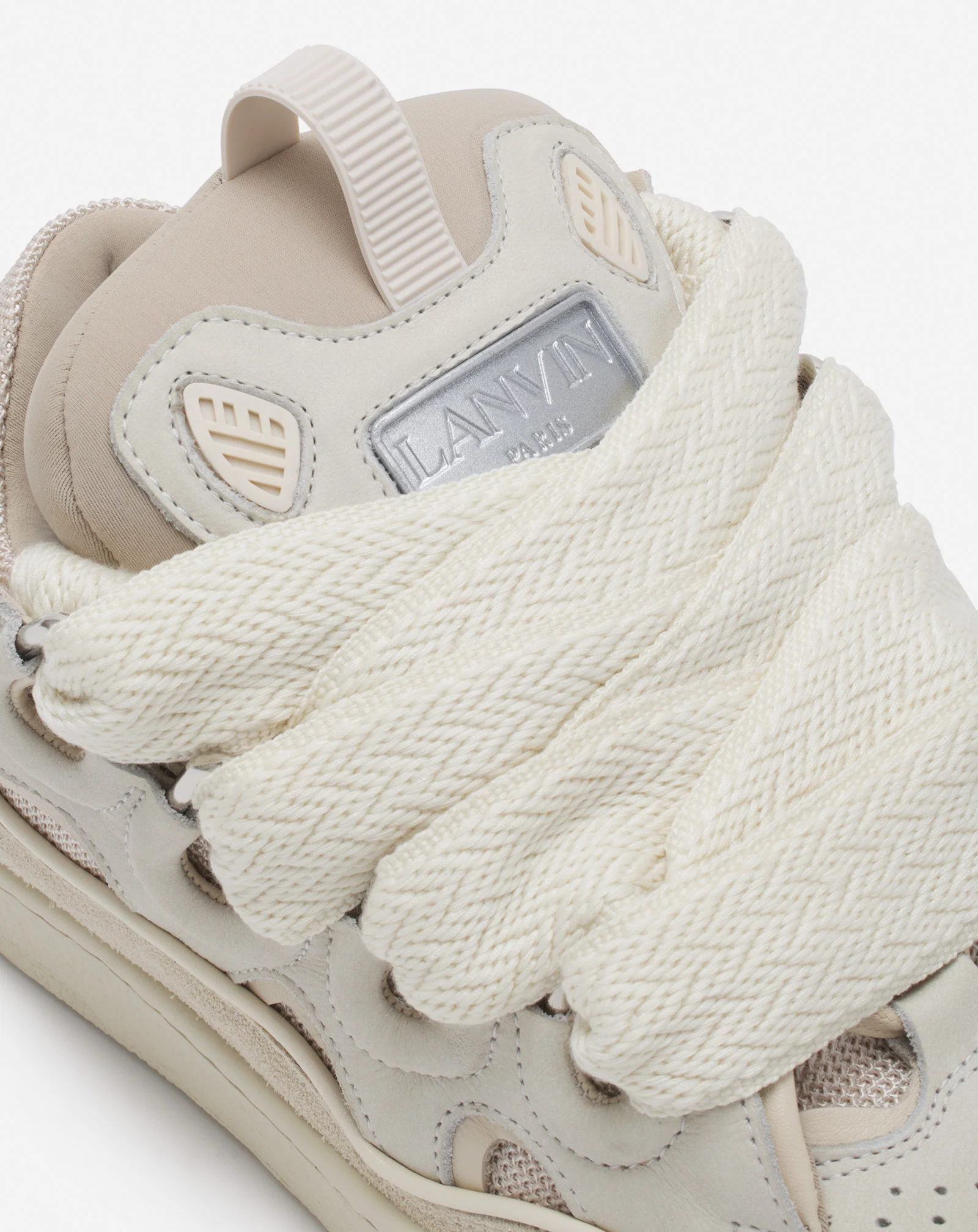 Leather curb sneakers