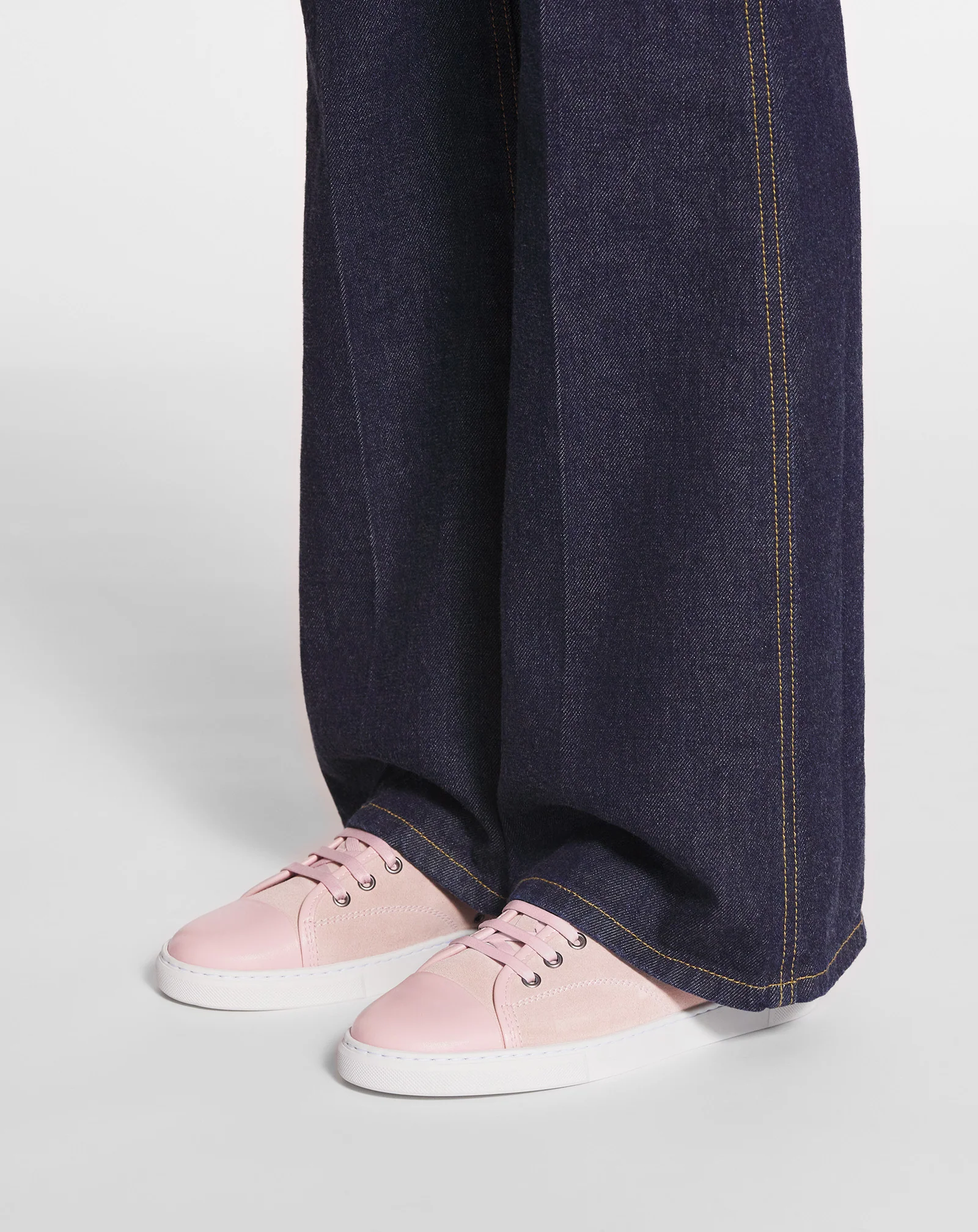 Dbb1 leather and suede sneakers