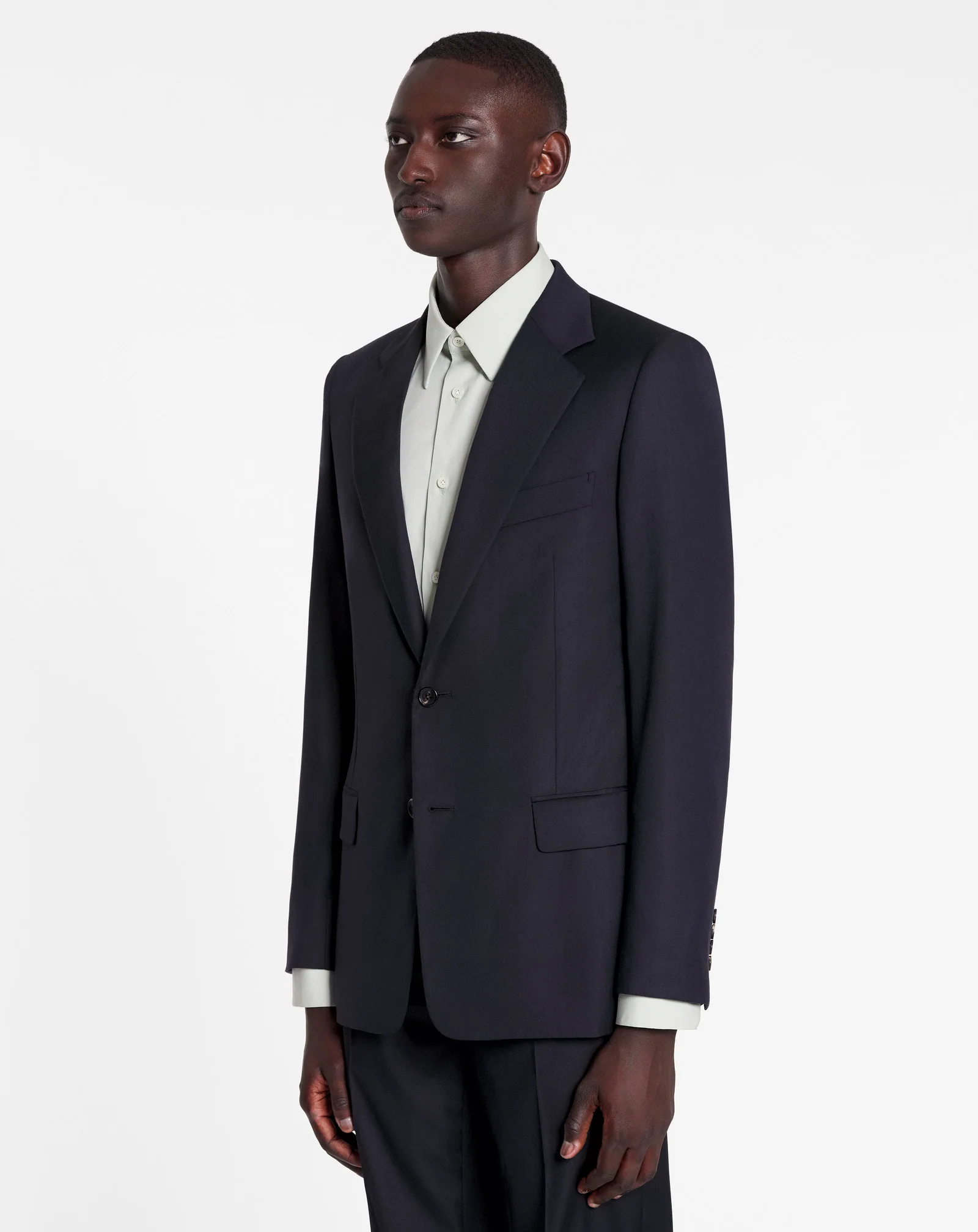 Single-breasted flap pockets jacket