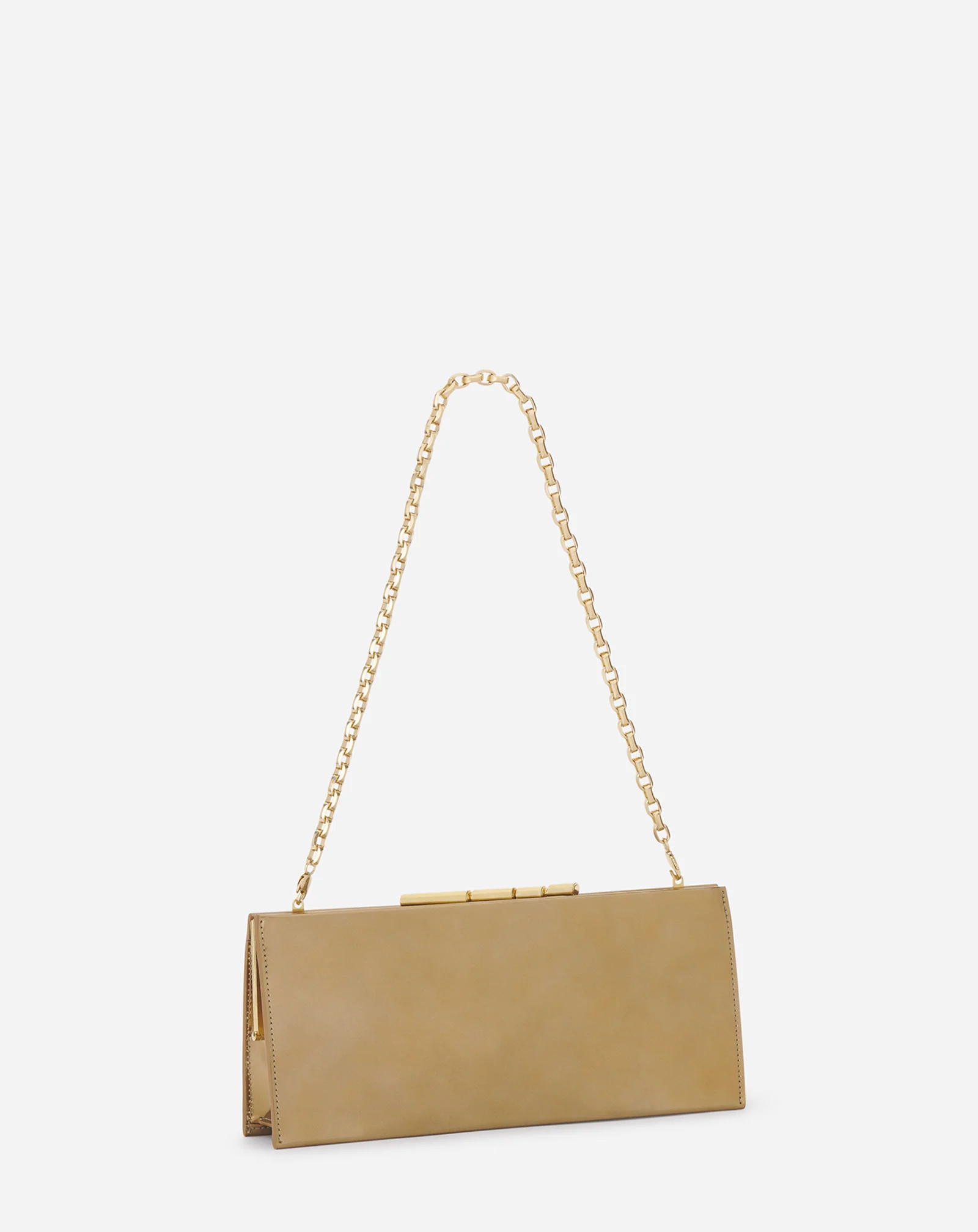 Sequence by lanvin metallic leather clutch bag