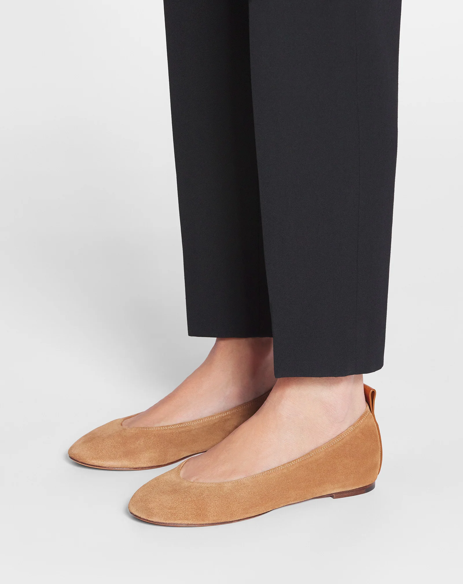 The suede ballerina flat