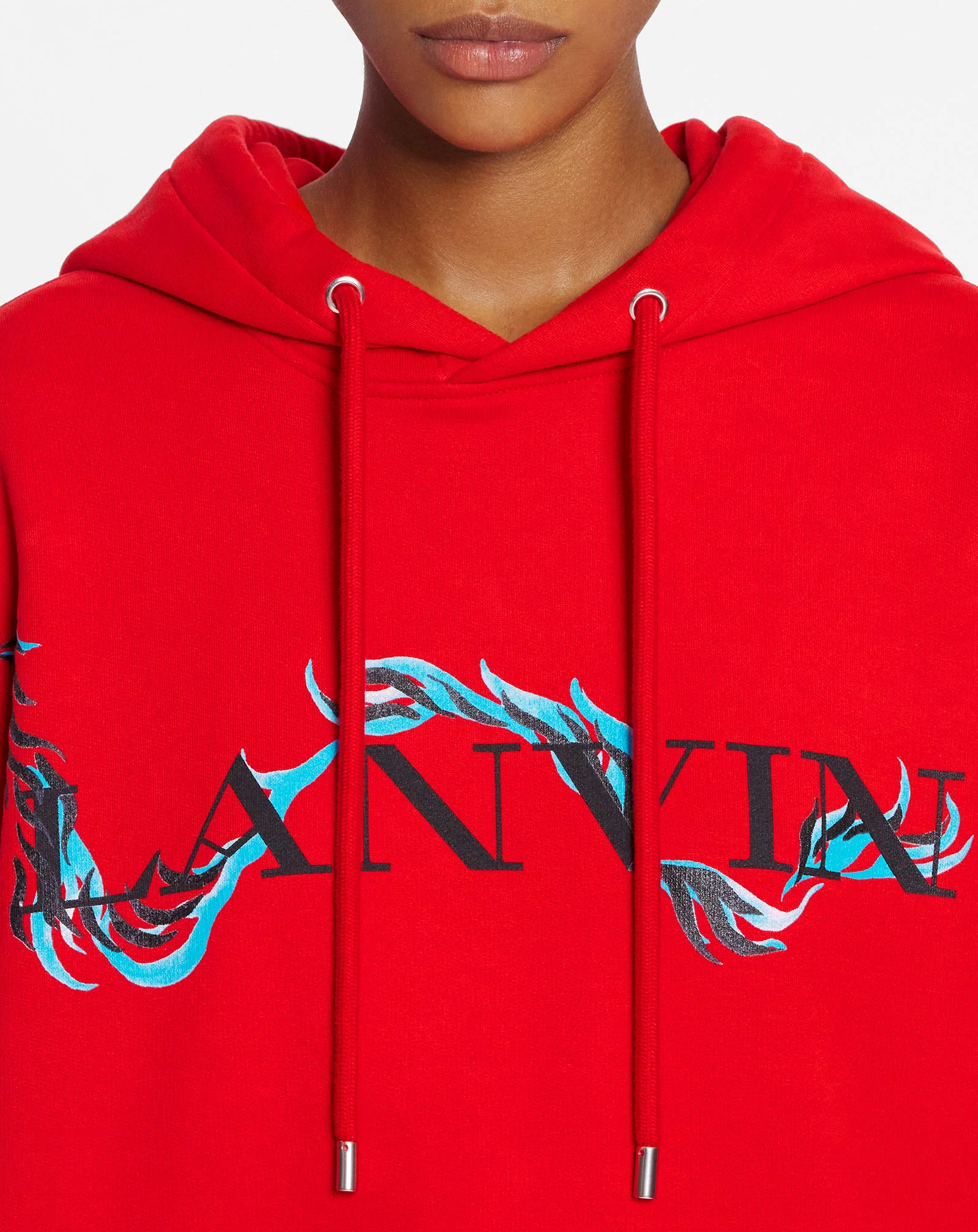 Unisex dragon print loose-fitting hoodie