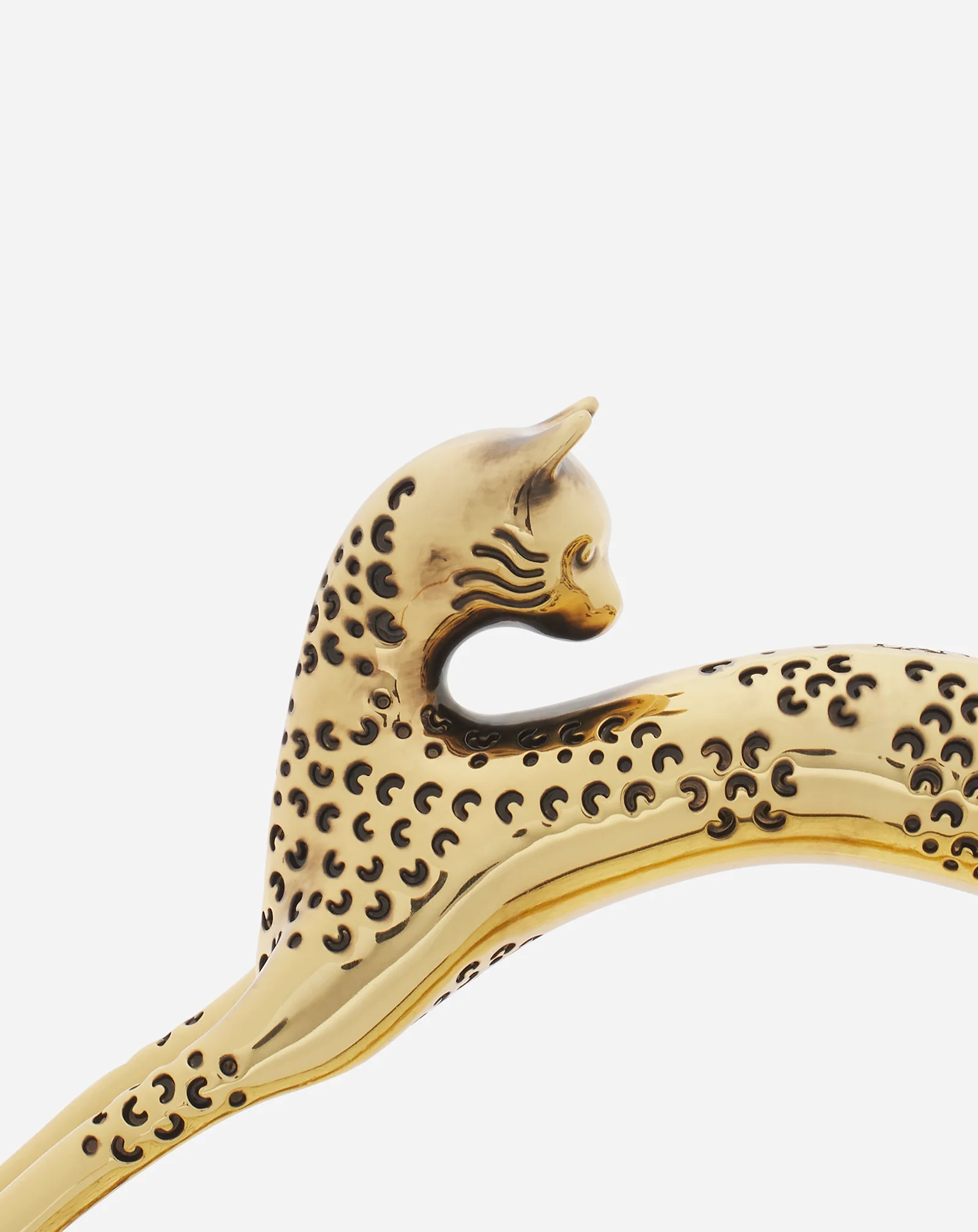 Nano pencil cat bag in crackled metallic leather