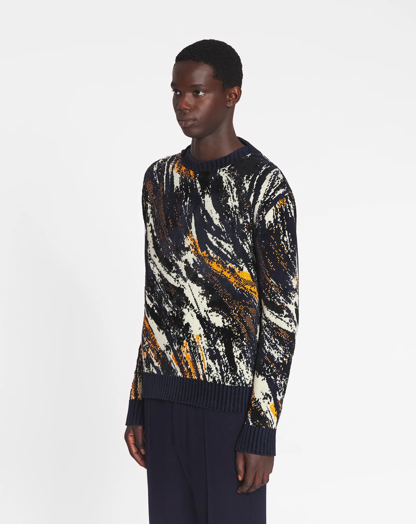 Abstract jacquard sweater