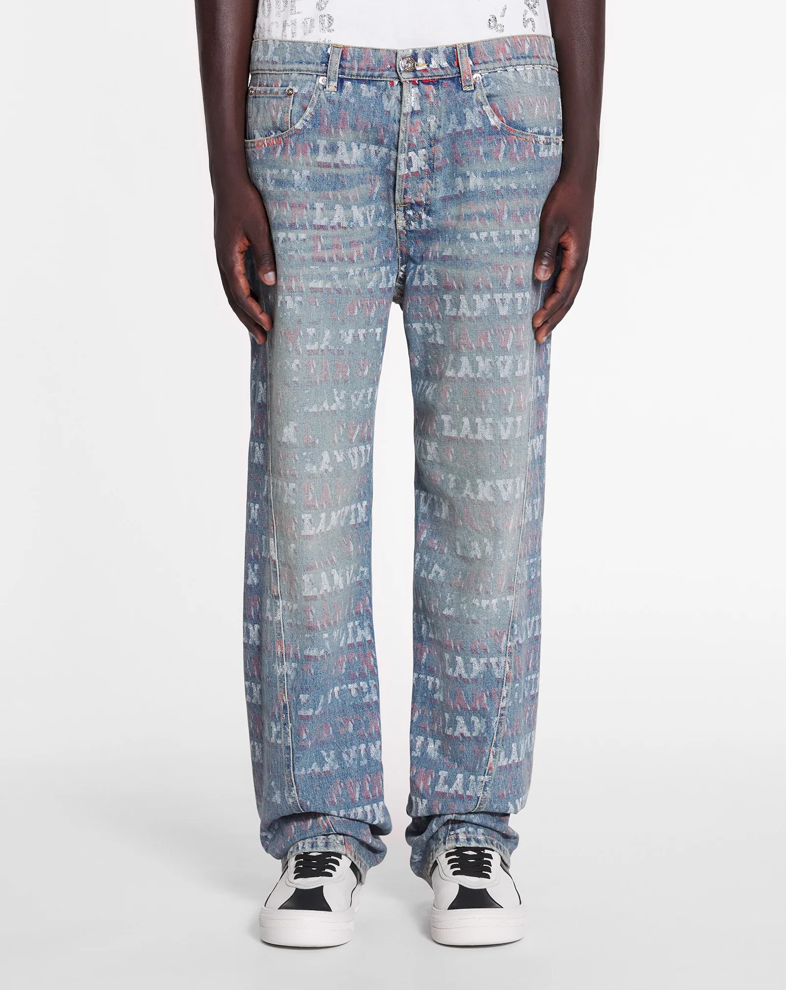 Lanvin x future straight fit printed pants for men
