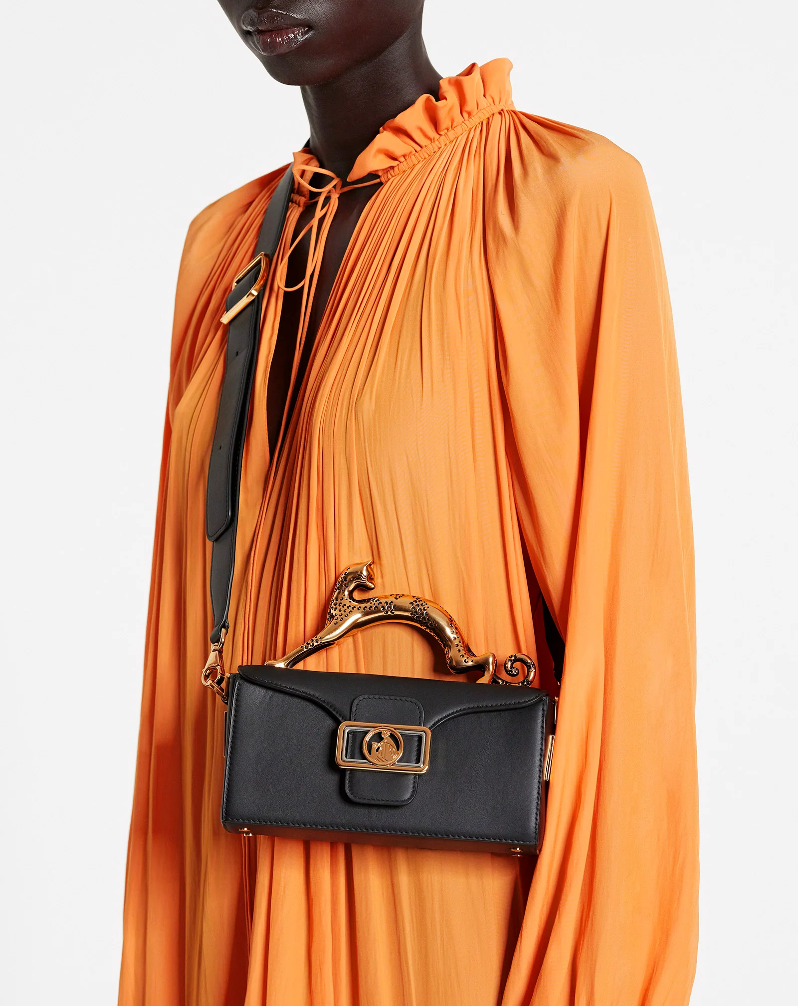 Nano pencil cat leather bag