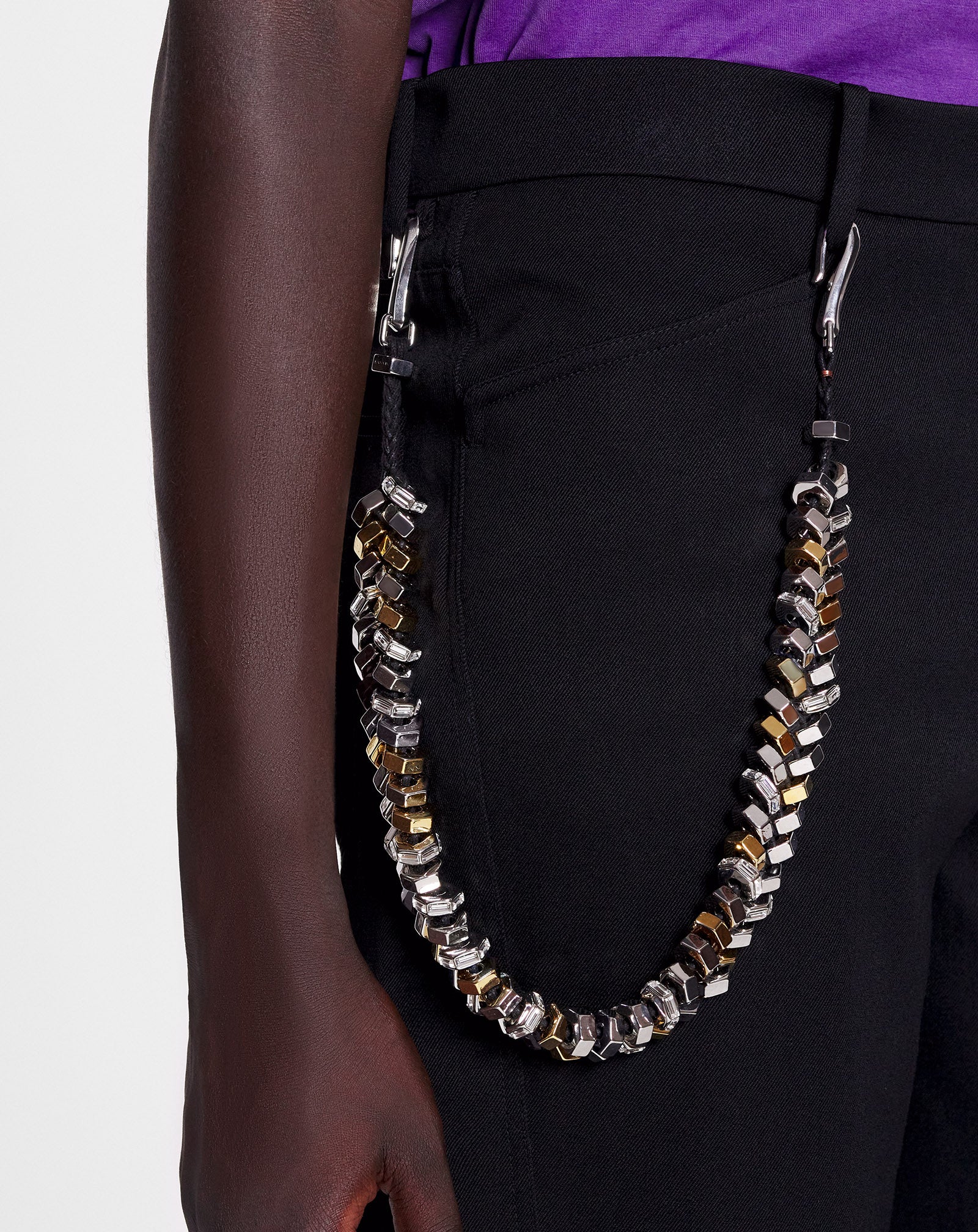 Lanvin x future pant chain in aluminum