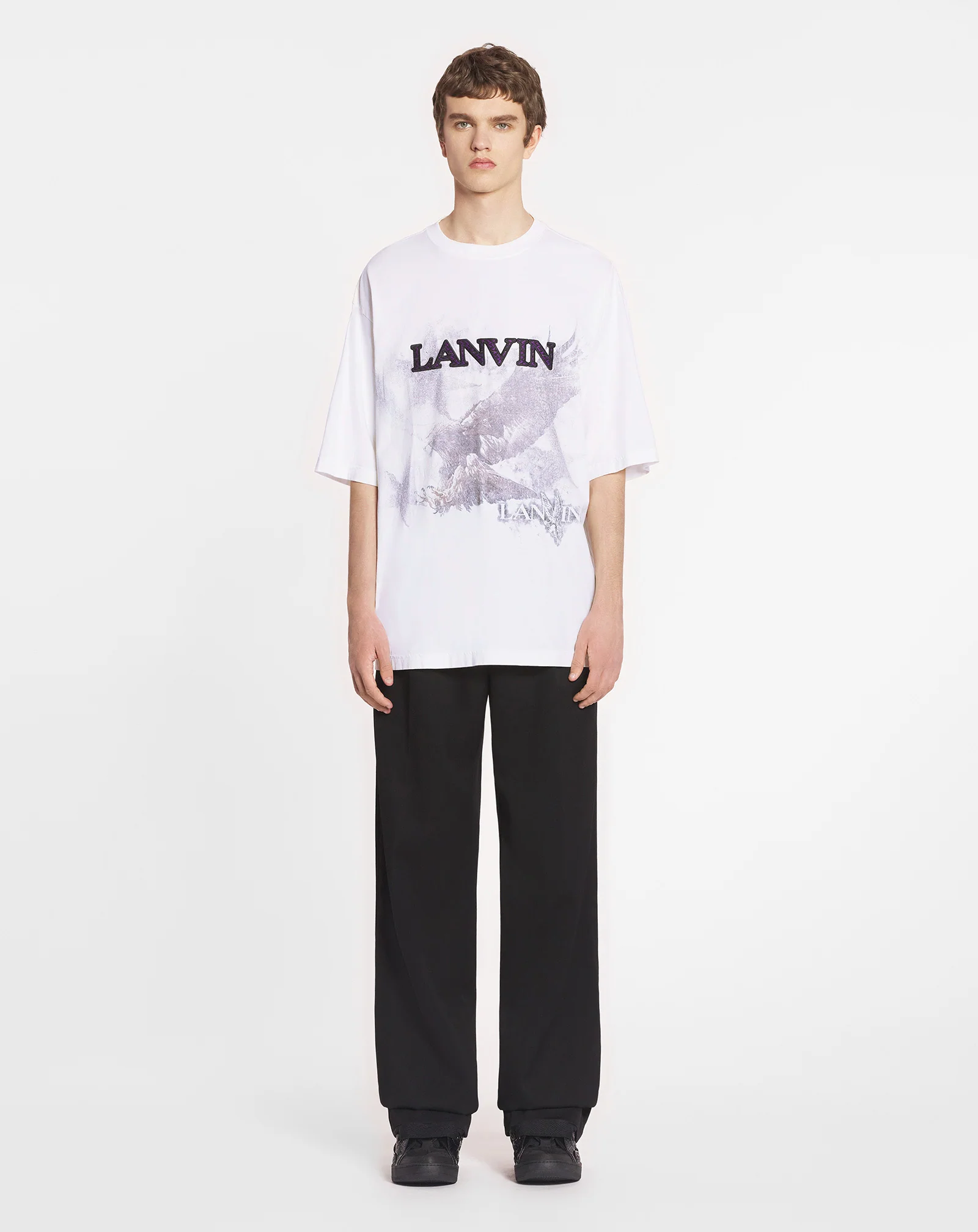 Lanvin x future unisex eagle print loose-fit t-shirt
