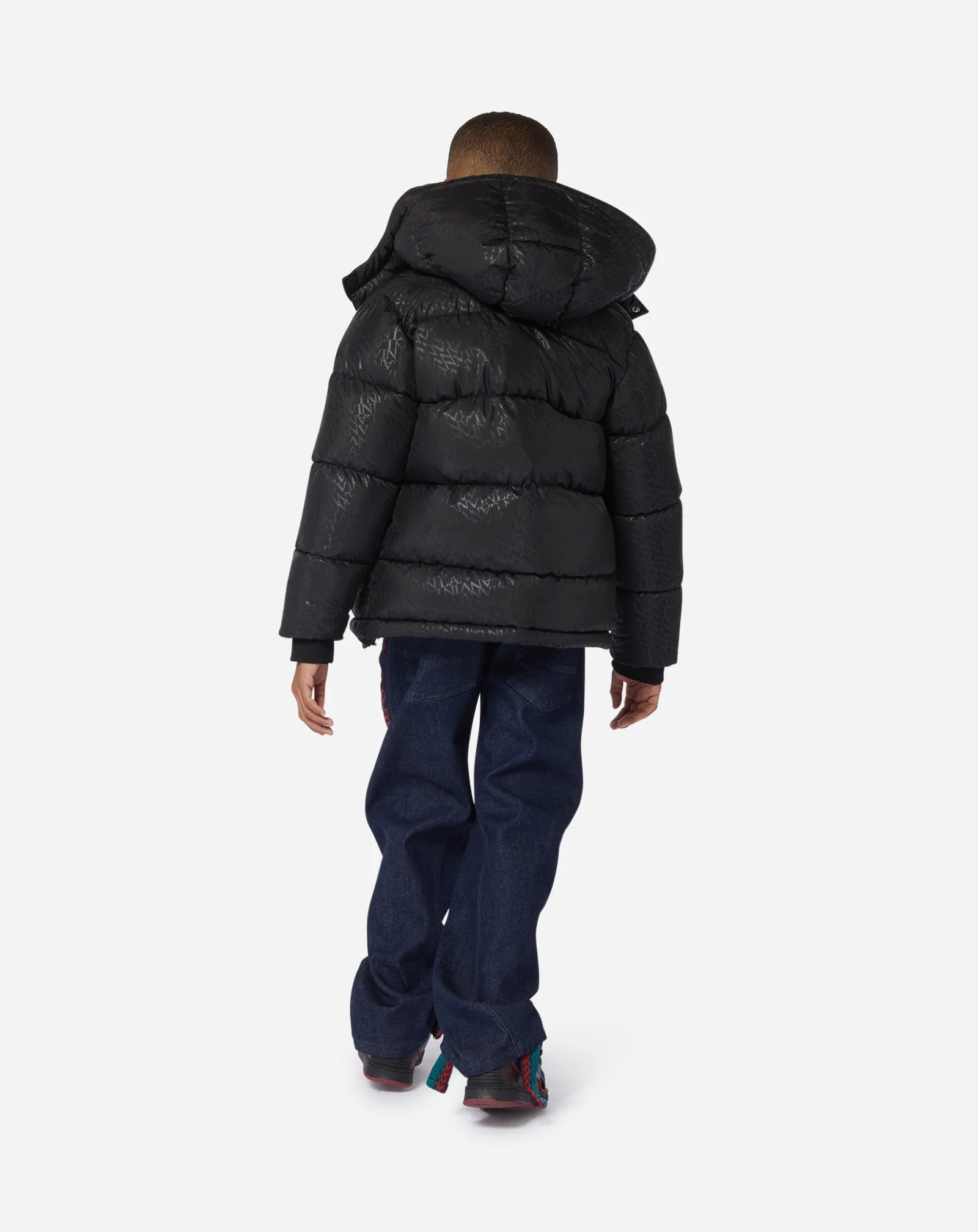 Hooded water-repellent parka