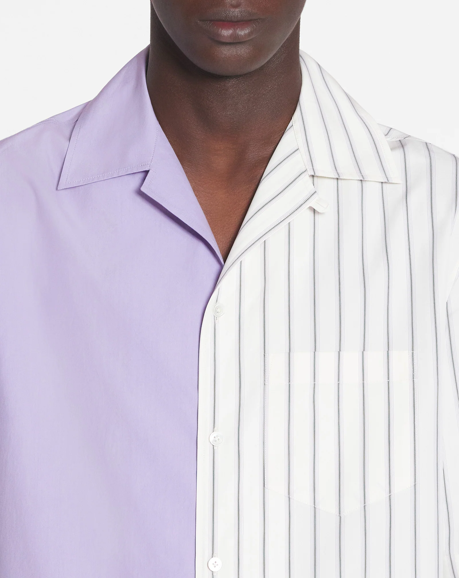 Asymmetrical striped shirt