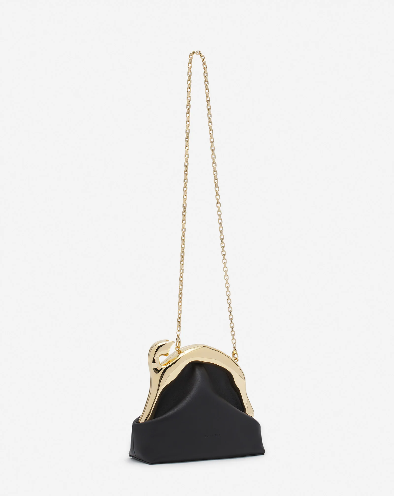 Fusion cat leather clutch bag