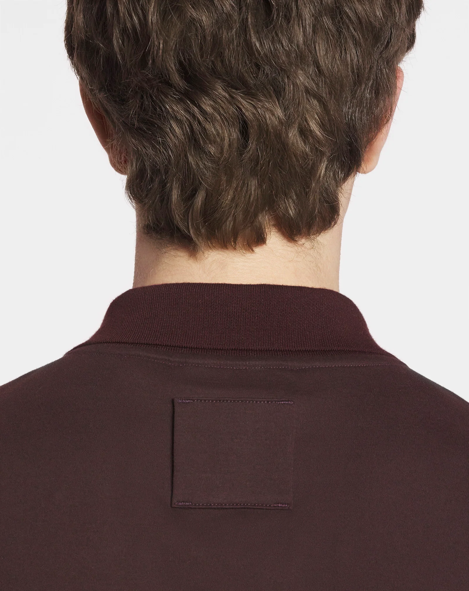 Polo shirt with mohair detail