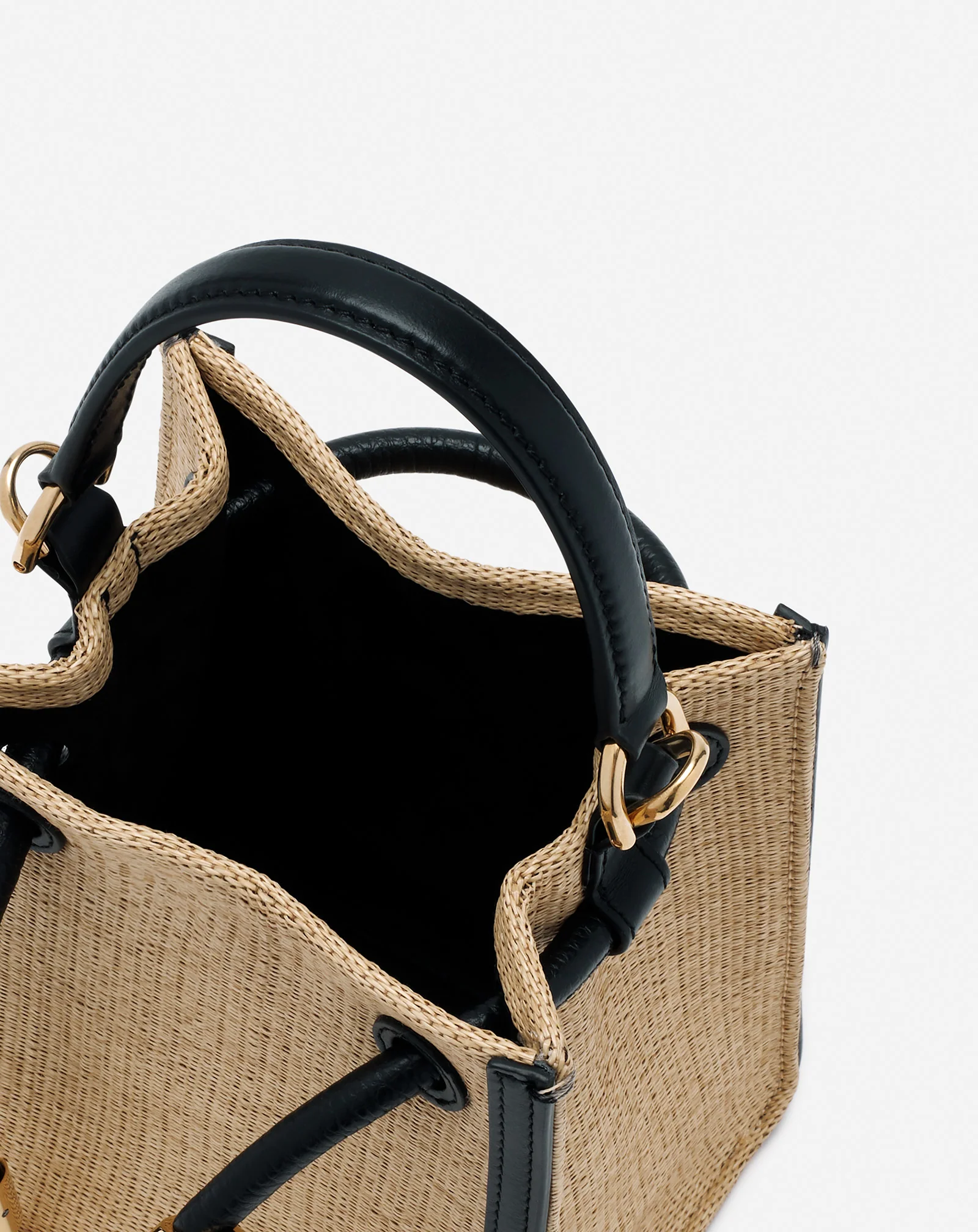 Sequence hobo nano raffia bag