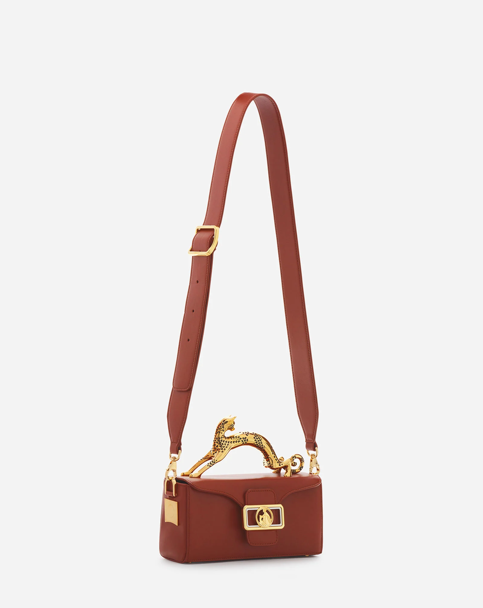 Nano pencil cat leather bag