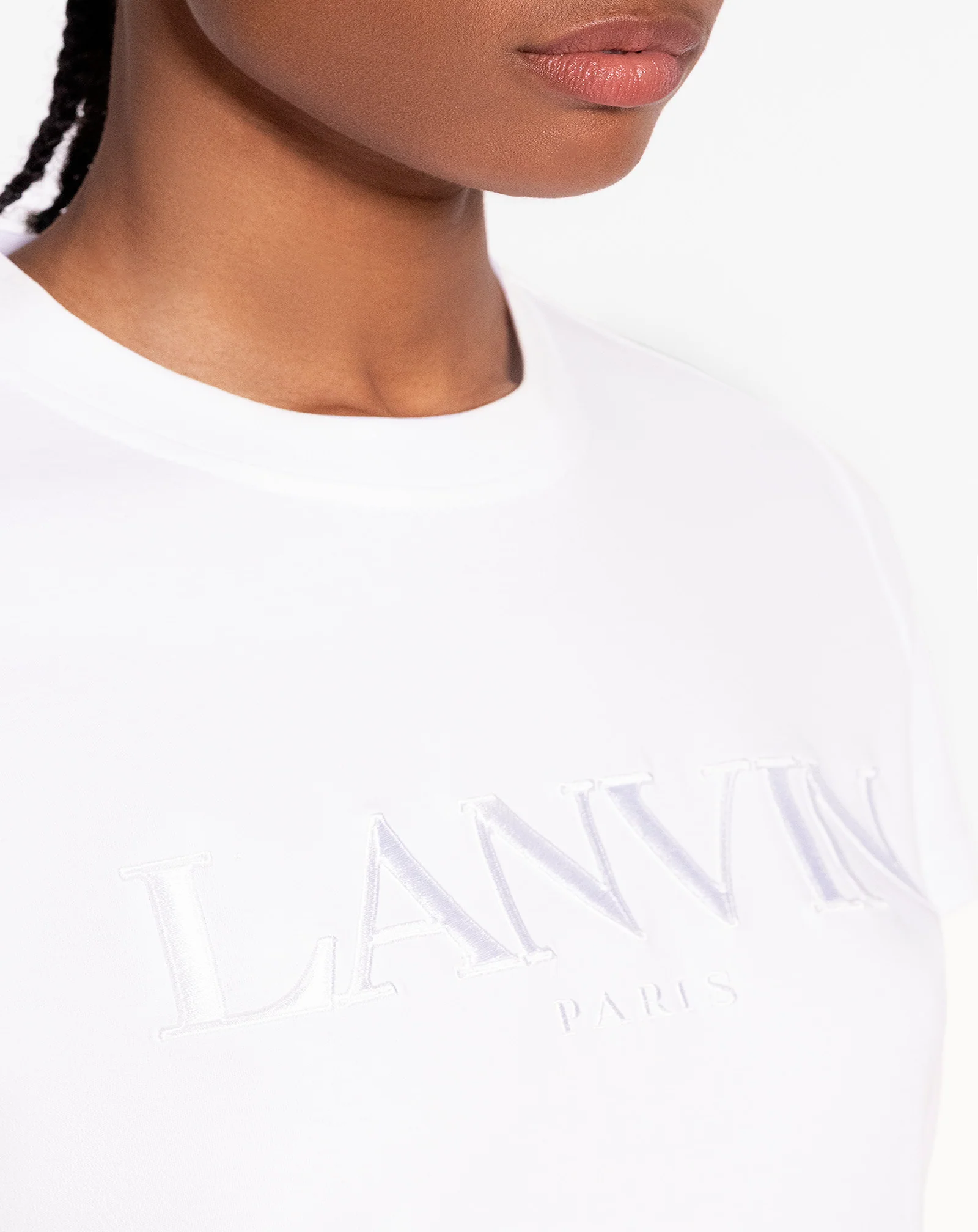 Classic fit lanvin embroidered t-shirt