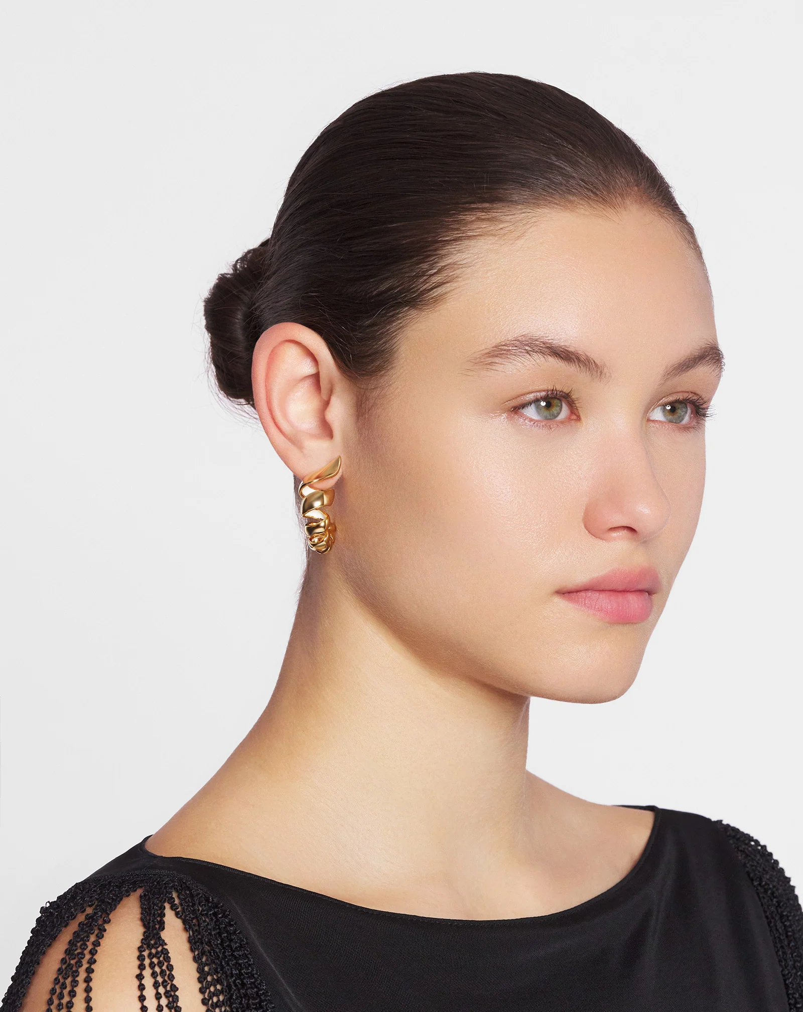 Mélodie ribbon creole earrings