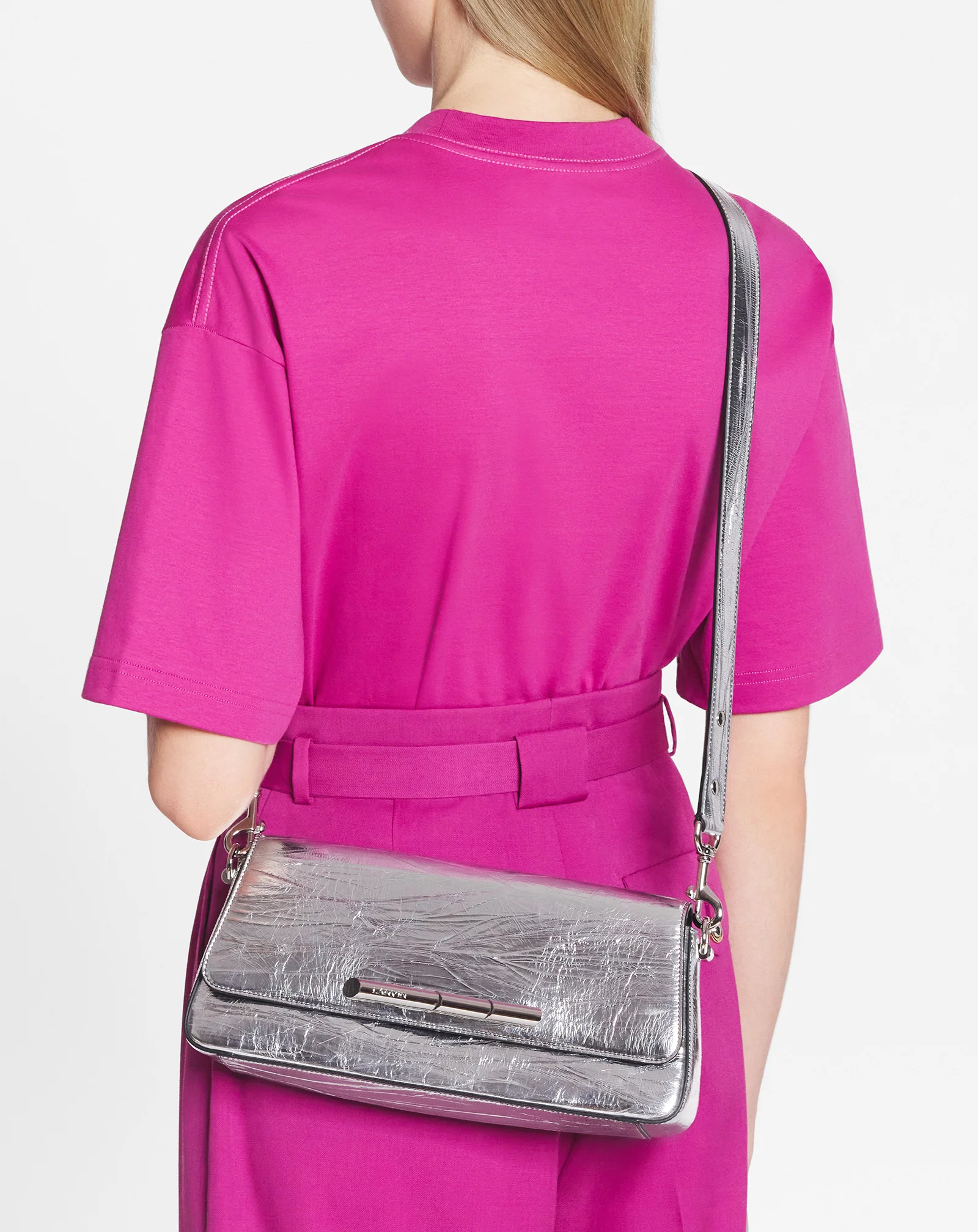 Séquence by lanvin baguette bag in metallic leather