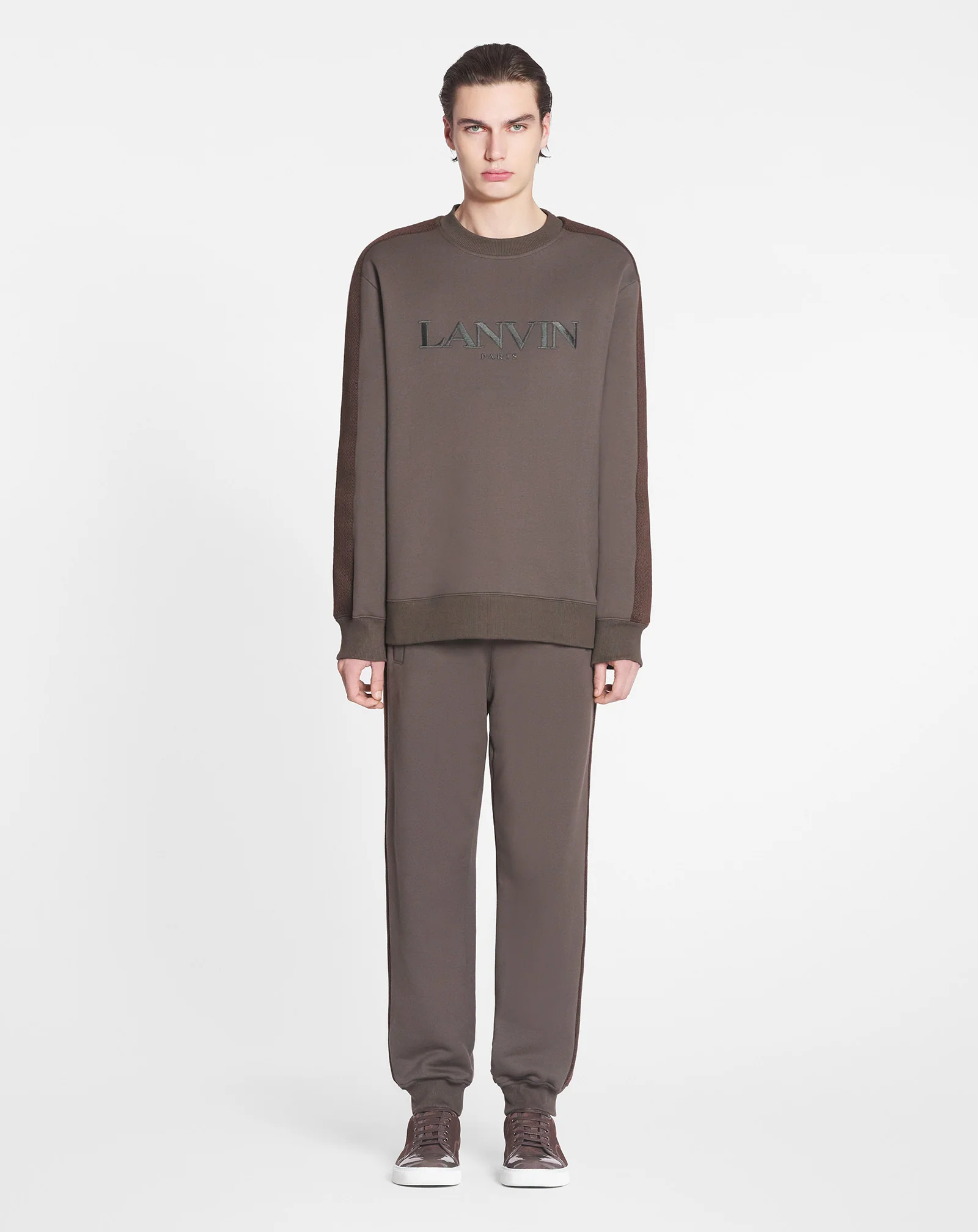 Curb side lanvin embroidered loose-fitting sweatshirt