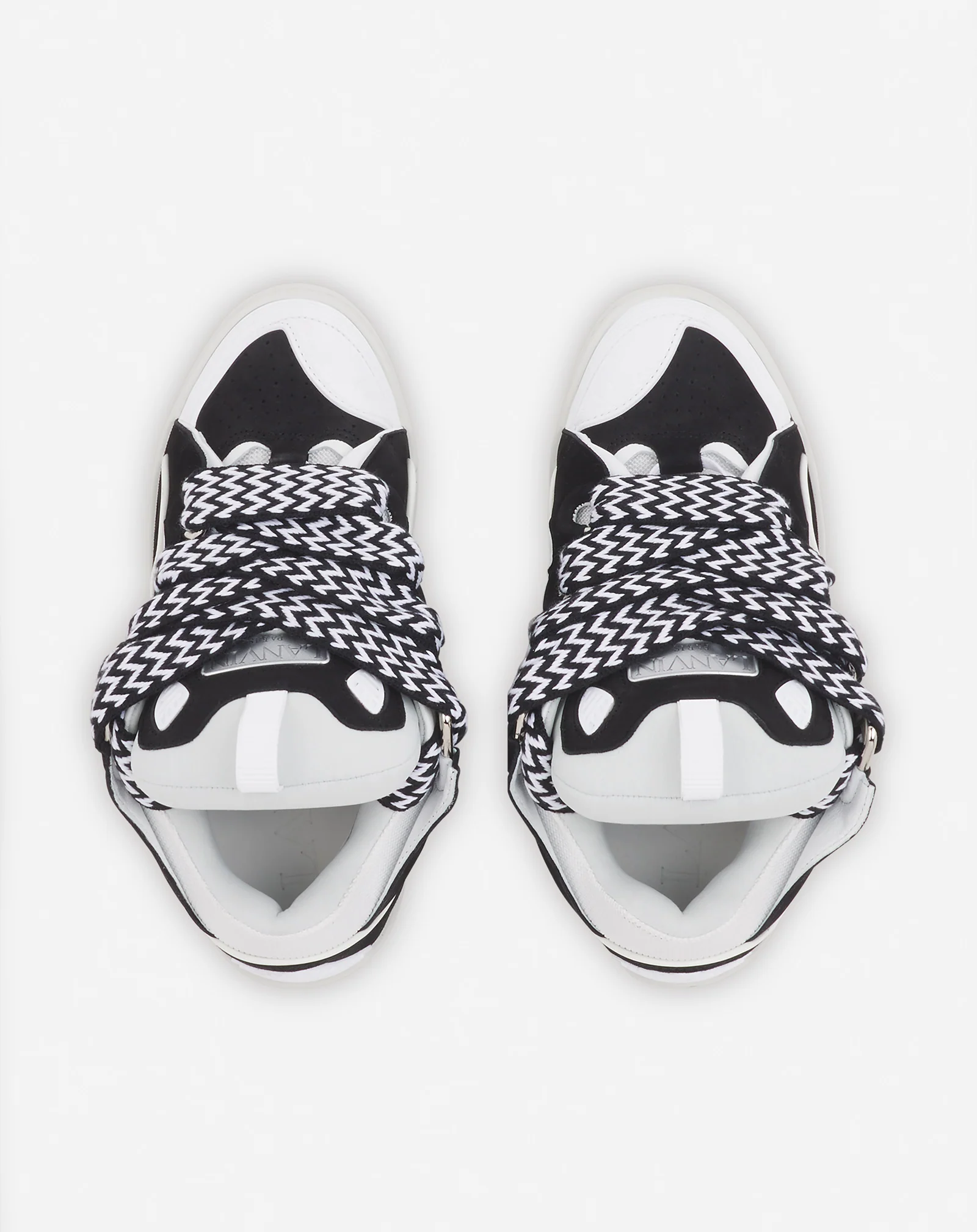 Leather curb sneakers