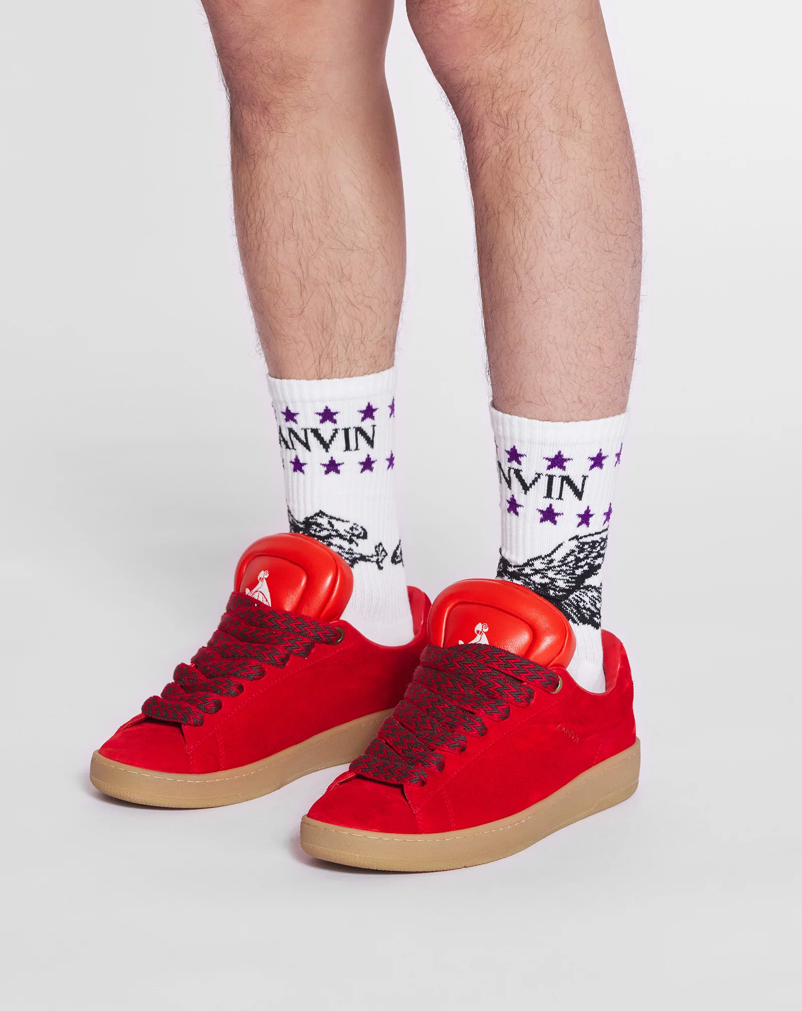 Lanvin x future lanvin logo and cotton eagle socks