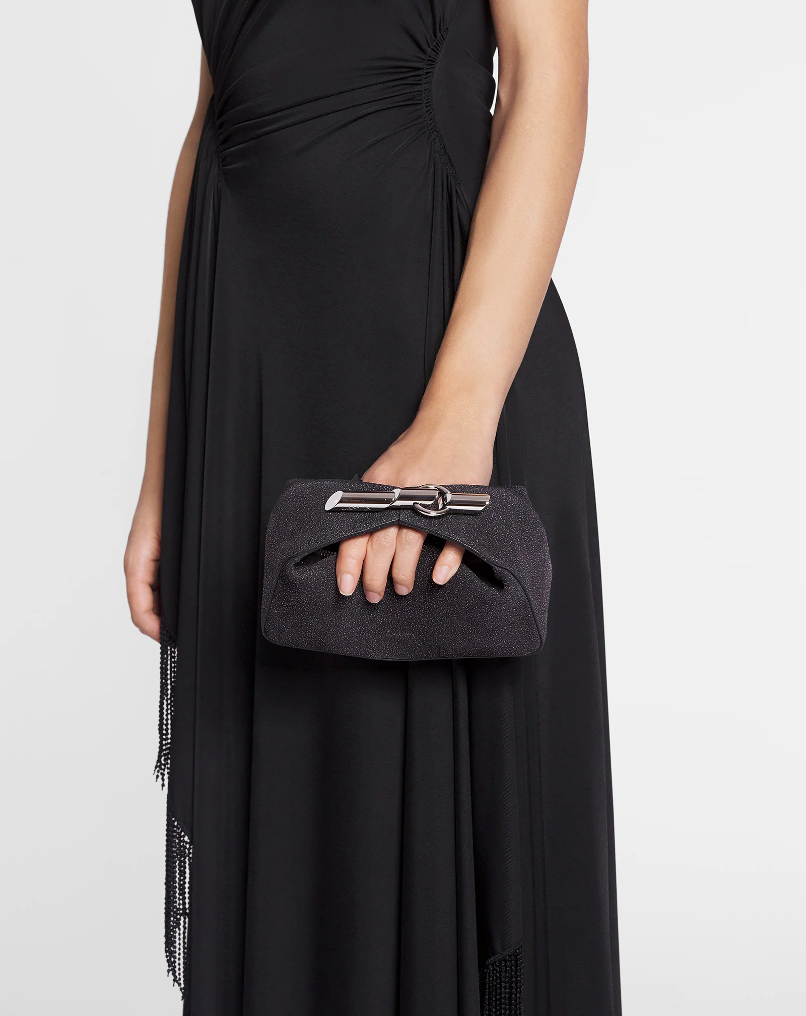 Haute séquence clutch bag in suede