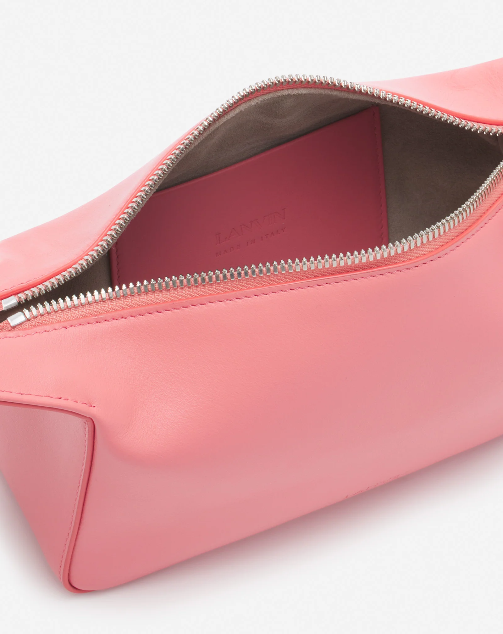 Haute séquence leather clutch bag