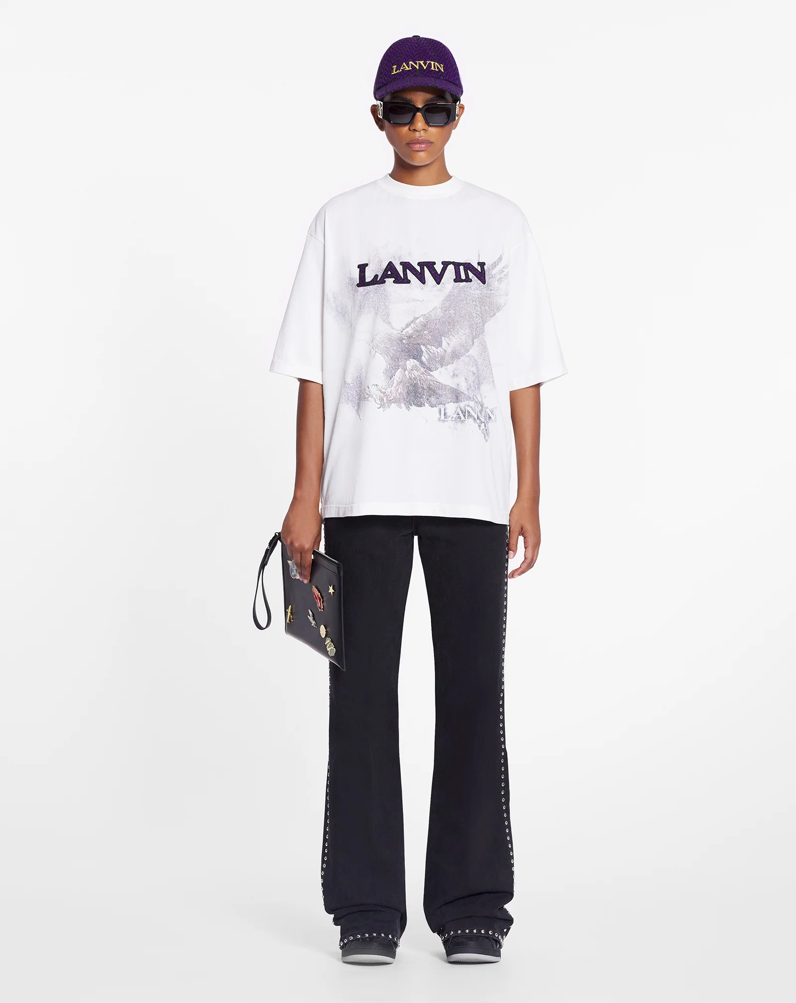Lanvin x future unisex eagle print loose-fit t-shirt