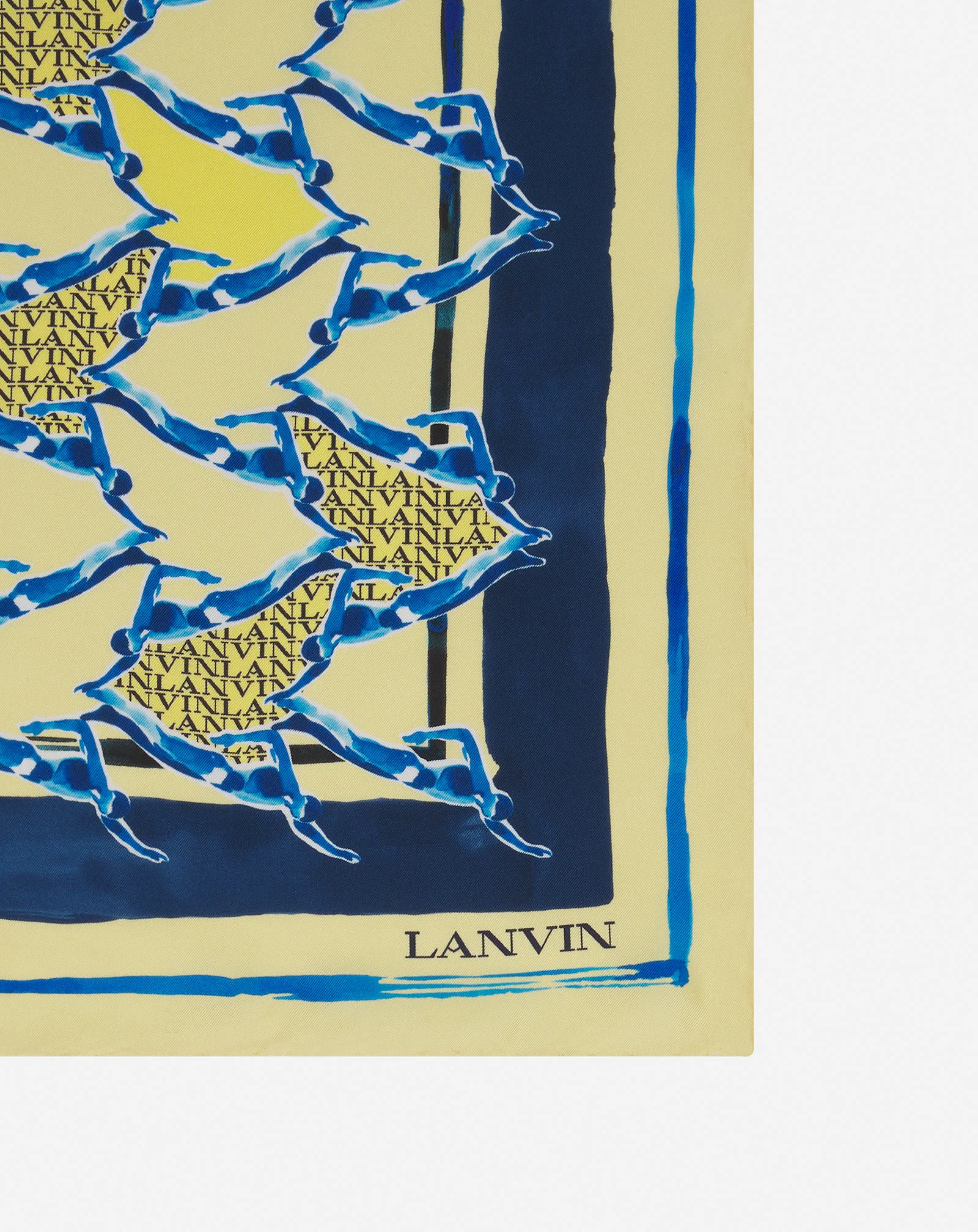 Silk scarf with a sports print