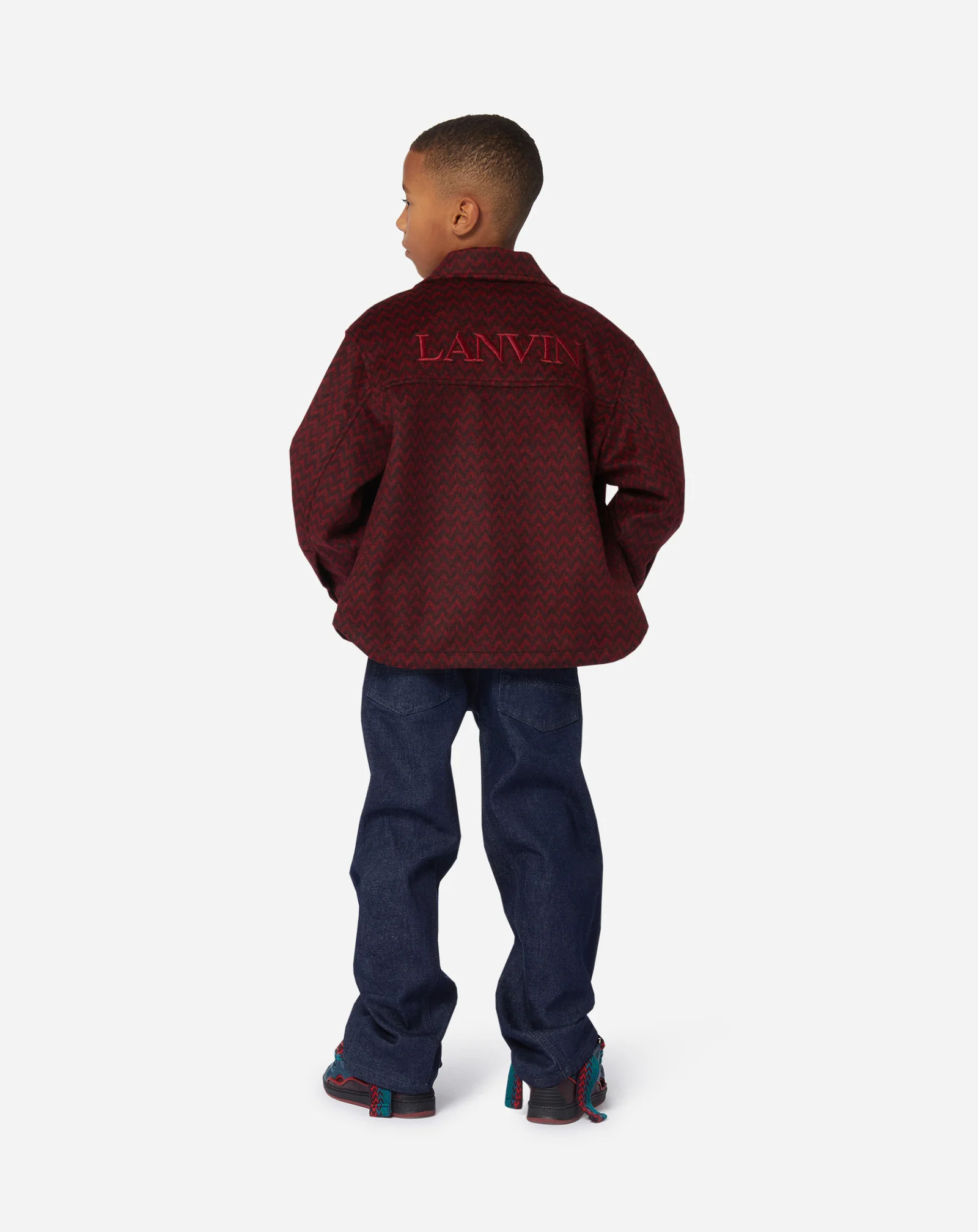 Printed fleece shirt jacket