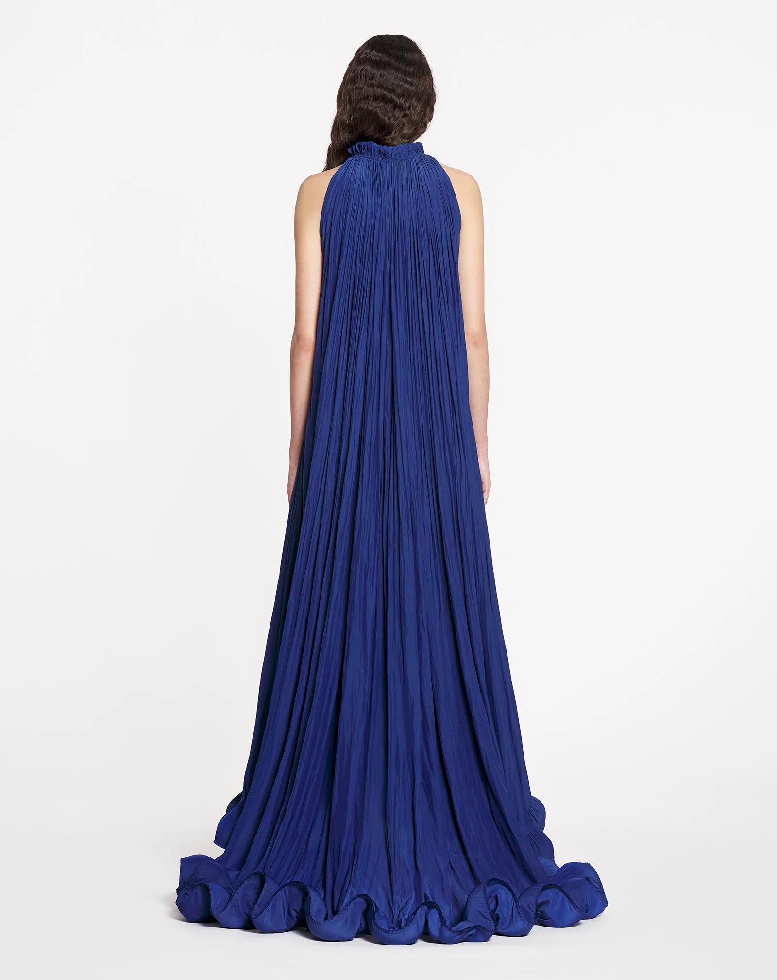 Long charmeuse tribute dress