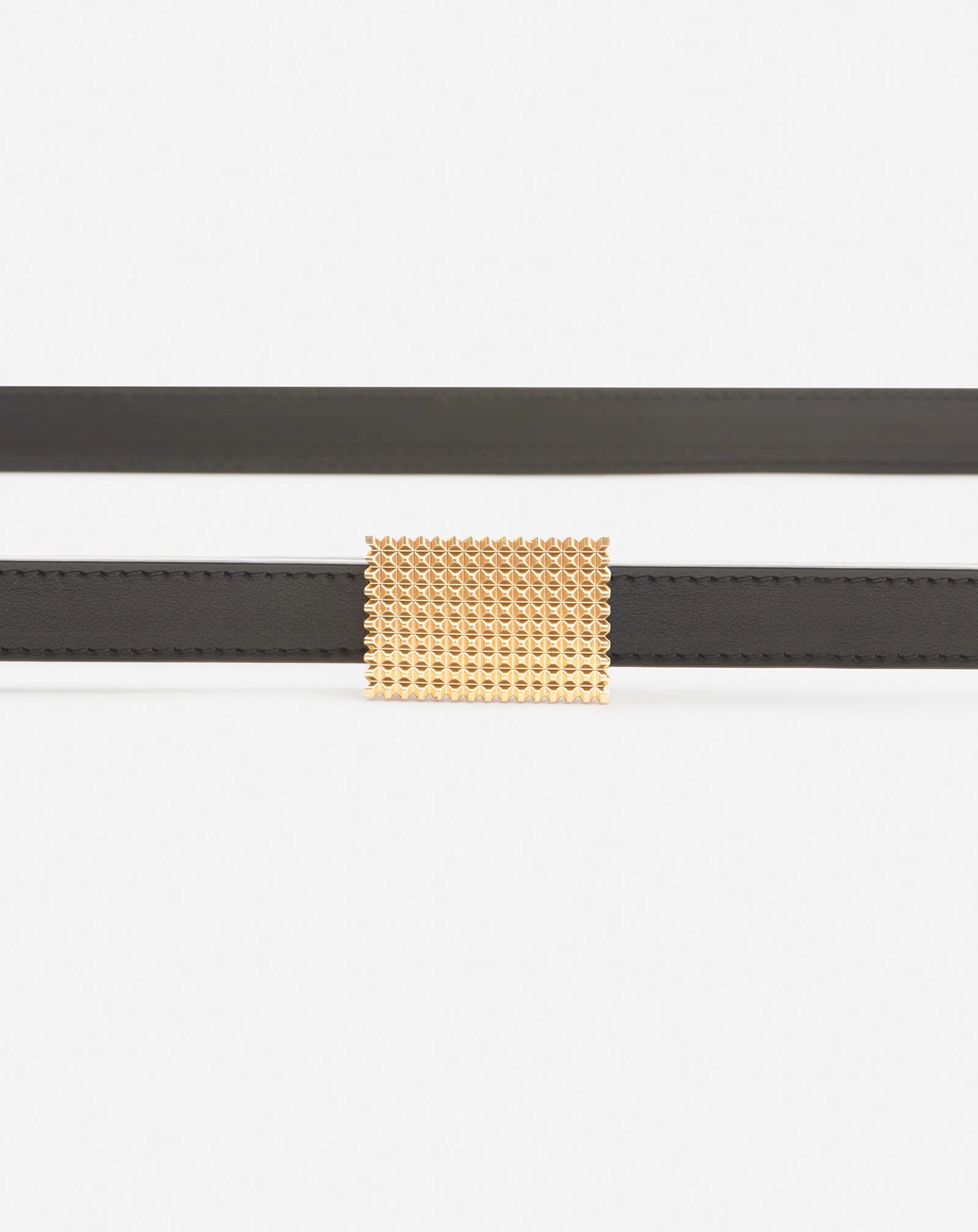 Double concerto leather belt