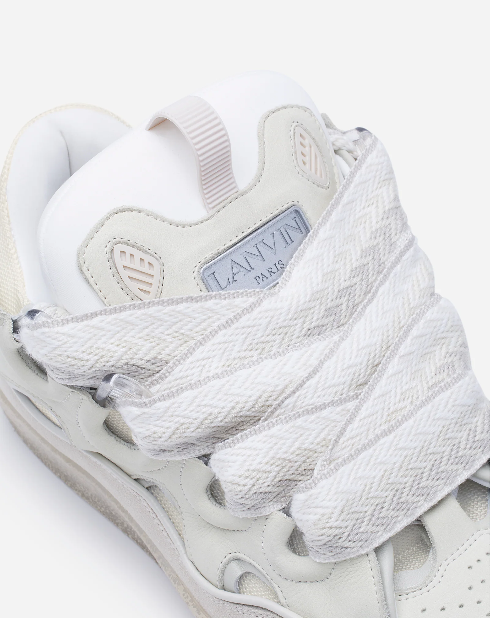 Leather curb sneakers