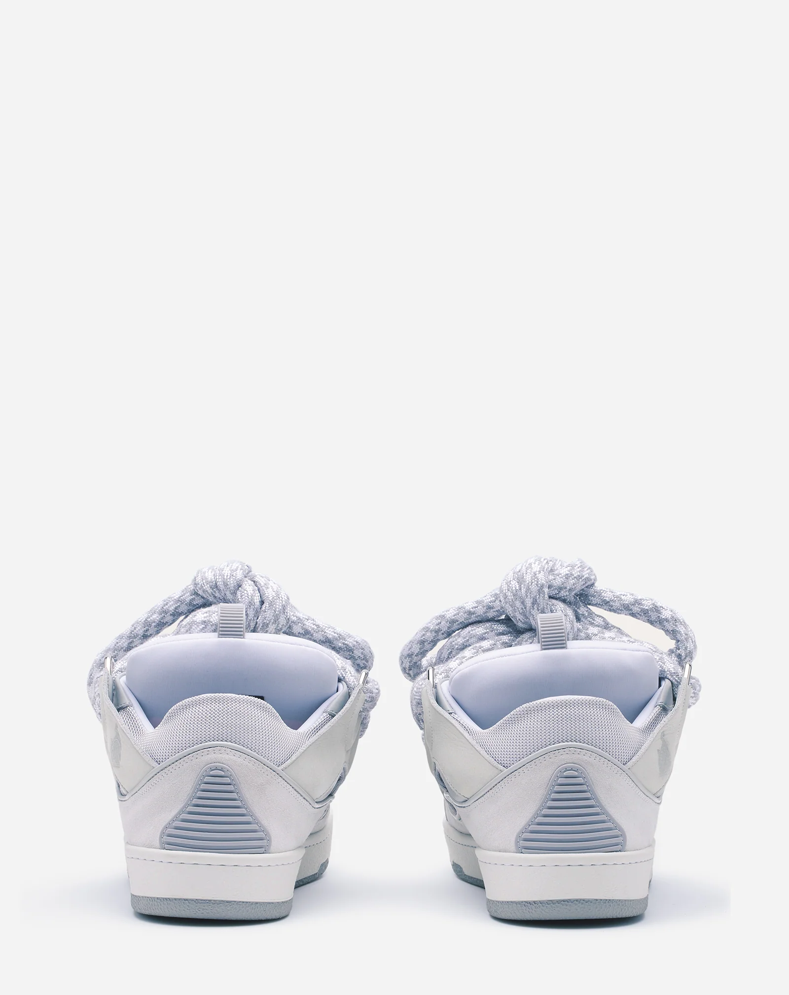 Curb sneakers in leather with snake laces