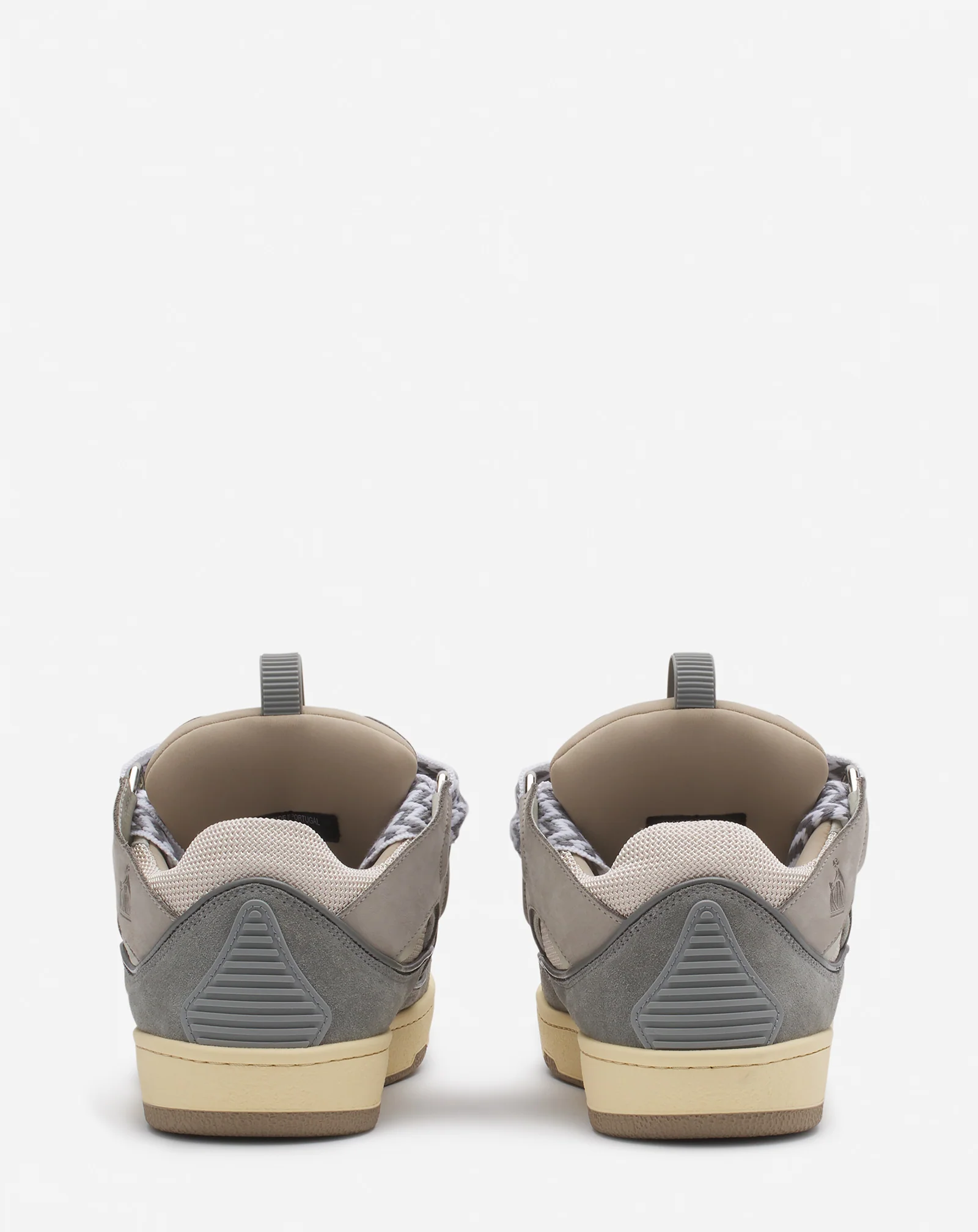 Leather curb sneakers