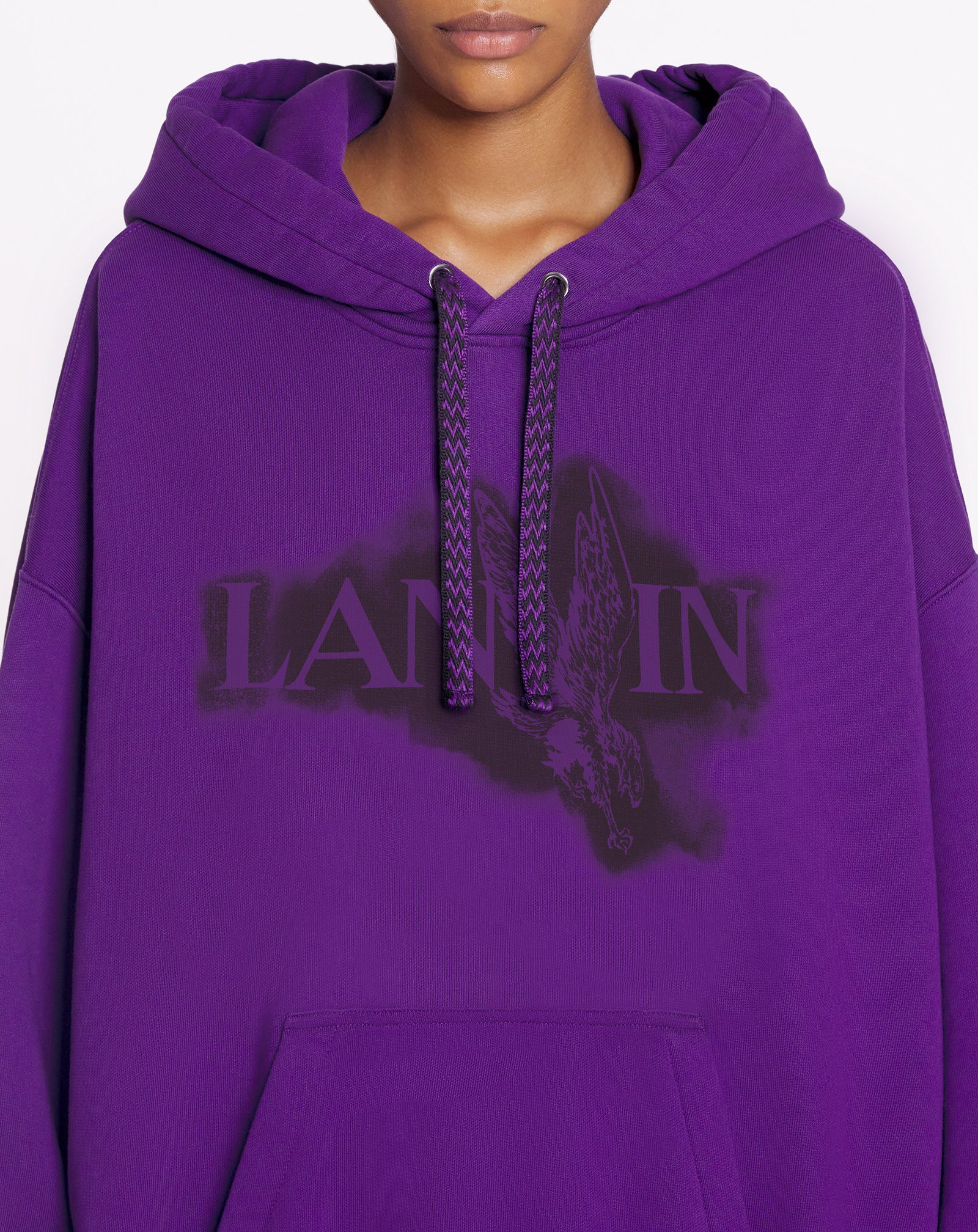 Lanvin x future unisex baggy hoodie with eagle print