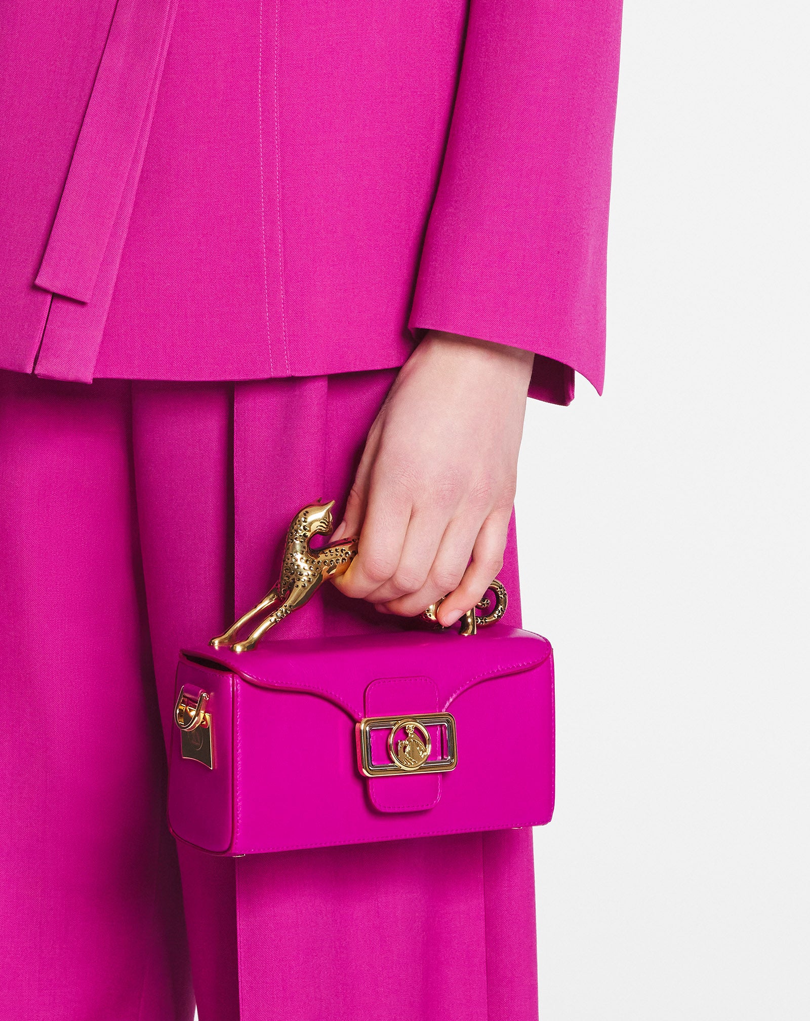 Nano pencil cat leather bag