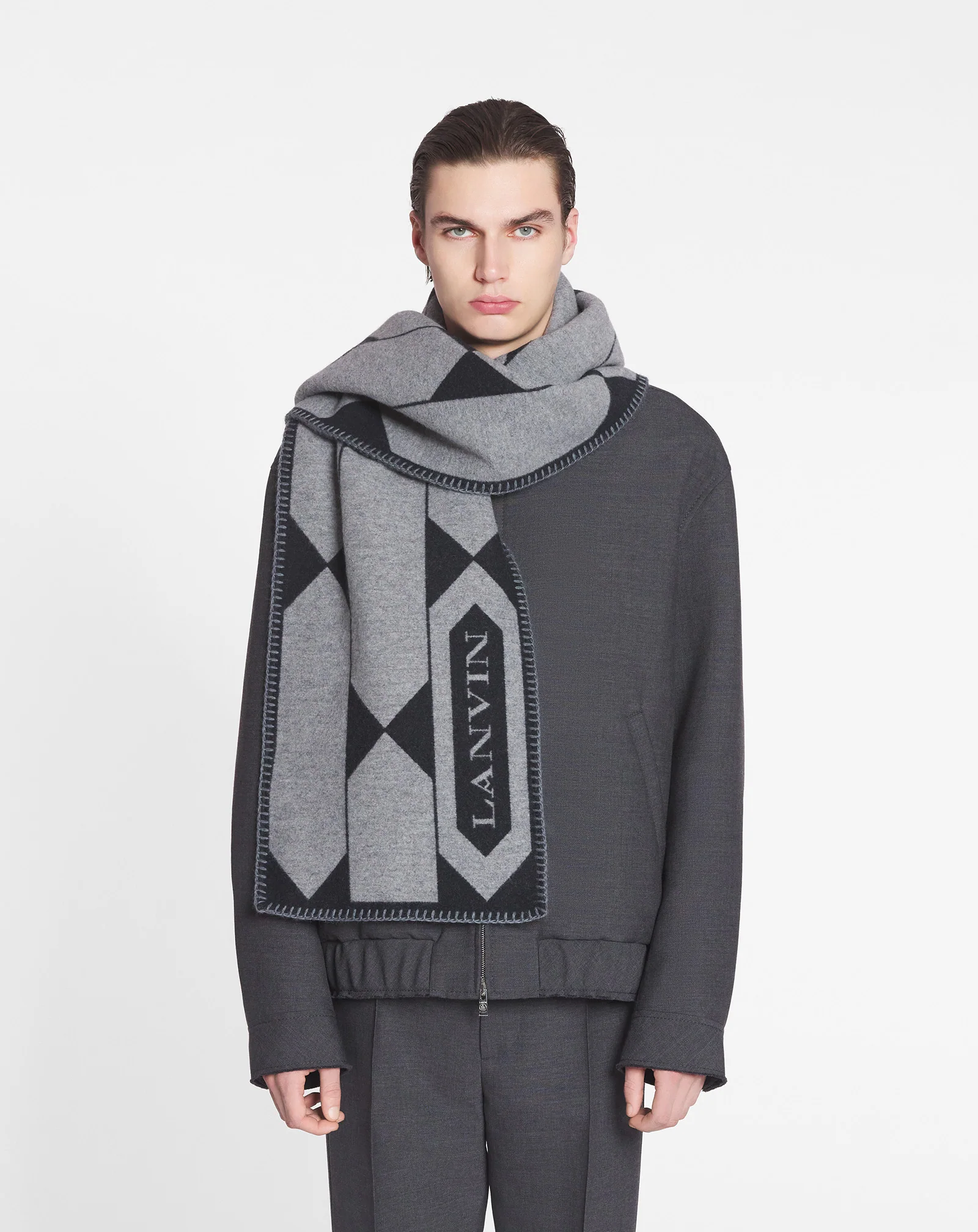 Lanvin label scarf in wool