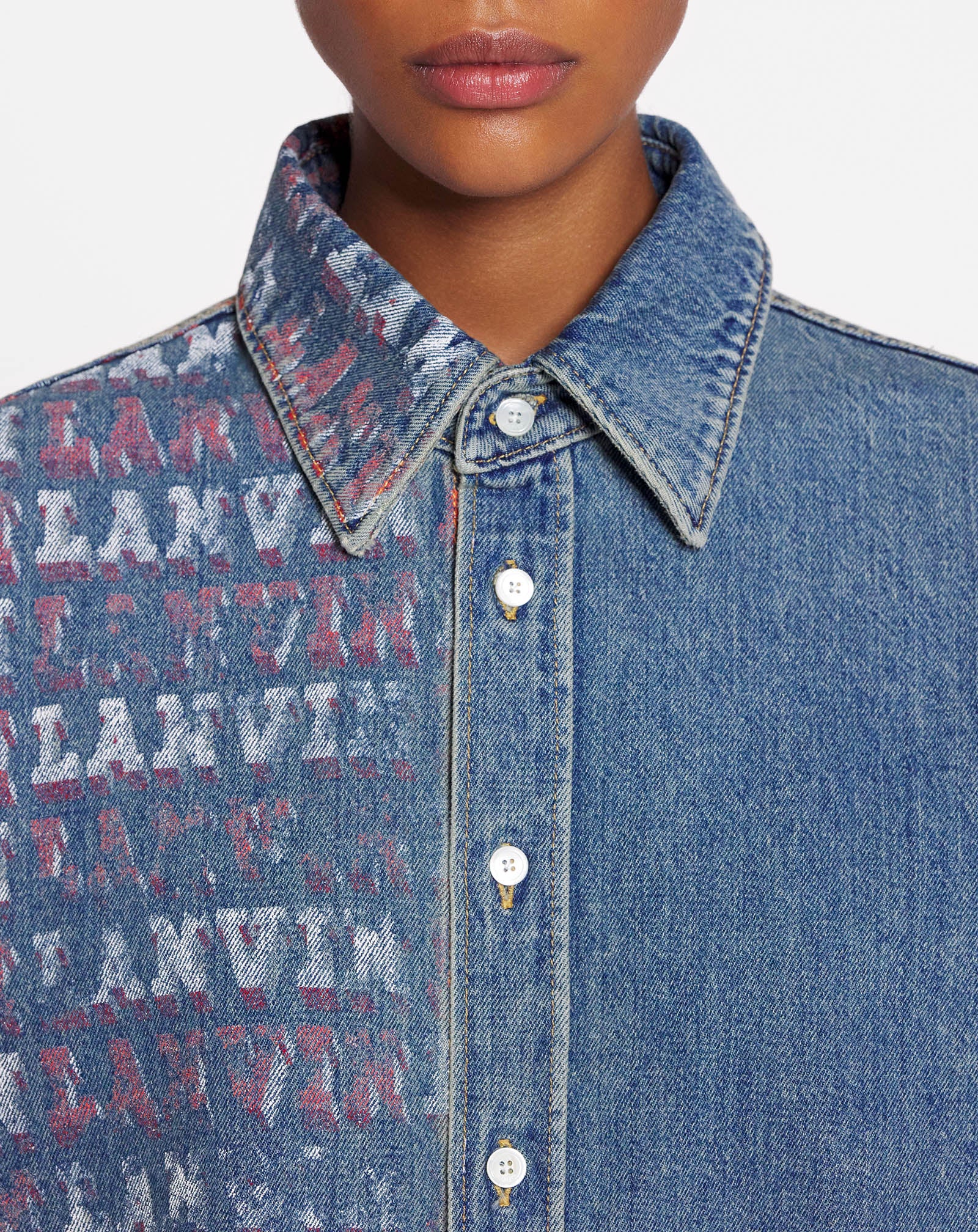 Lanvin x future unisex asymmetrical printed shirt