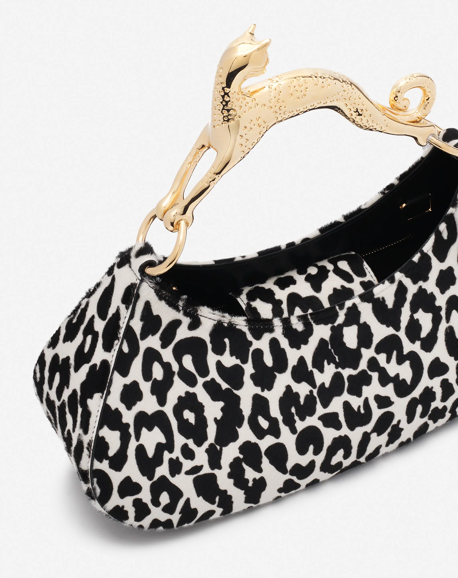 Hobo cat bolide bag in pony-effect leather