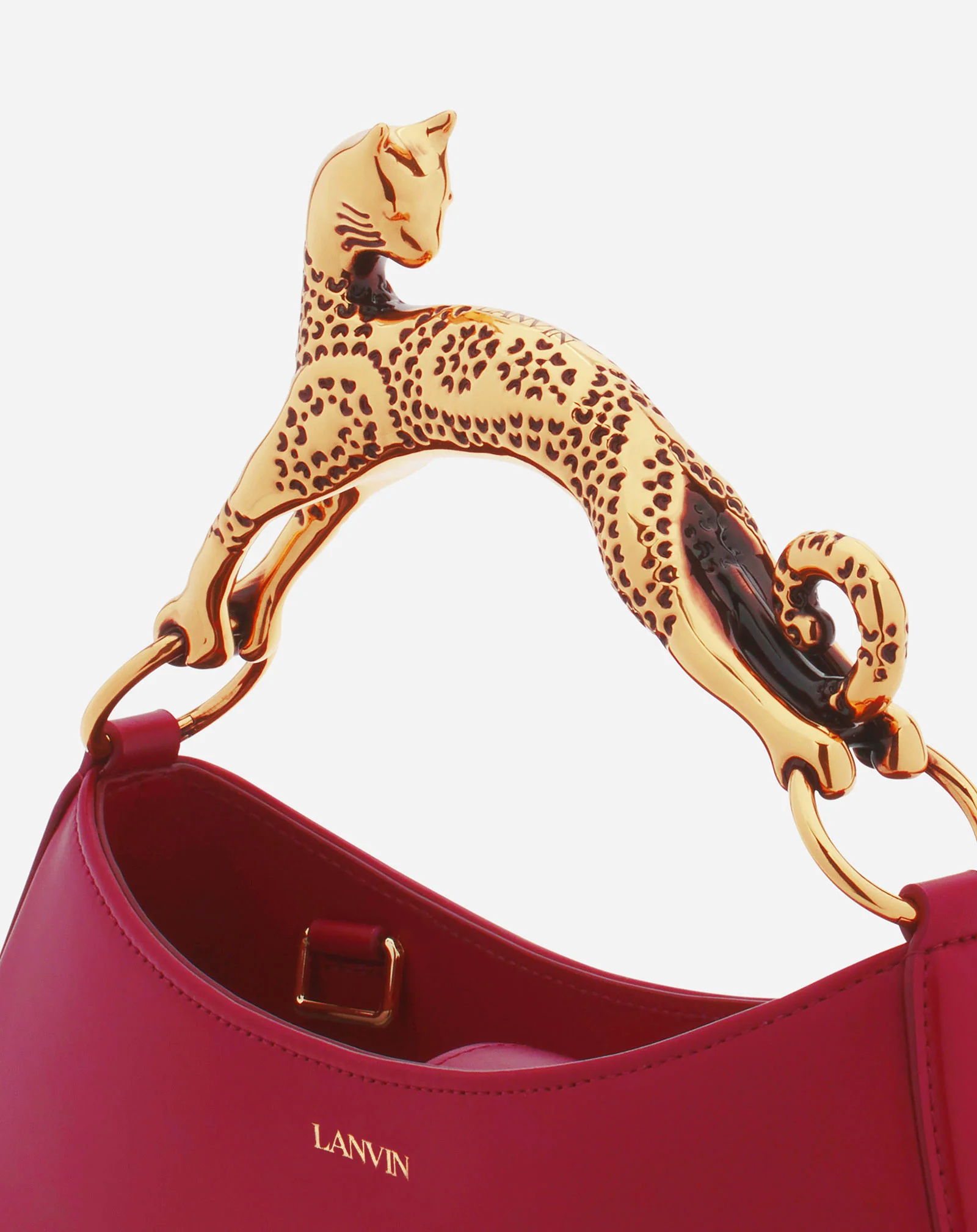 Hobo cat leather bag