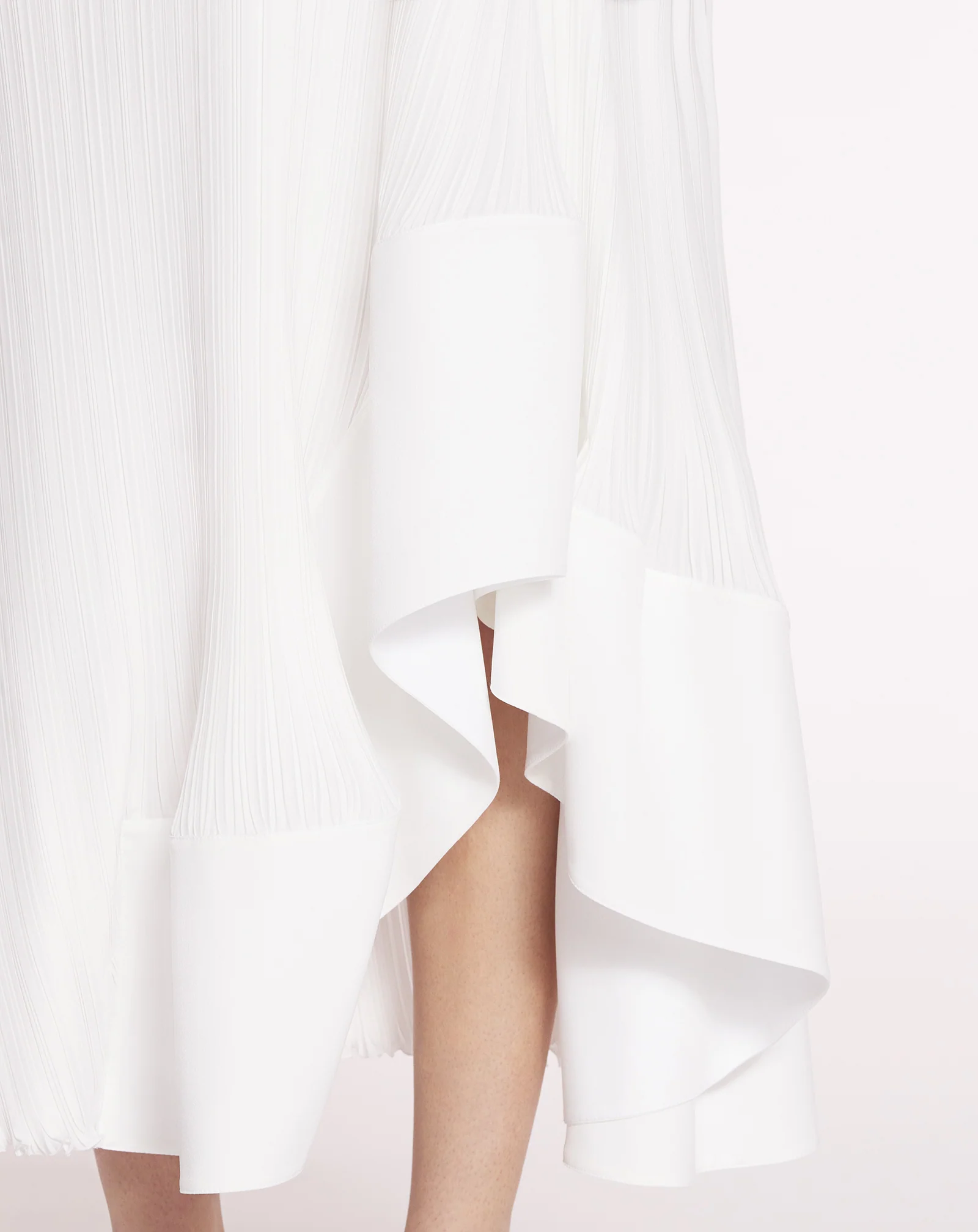 Pleated dress with straps