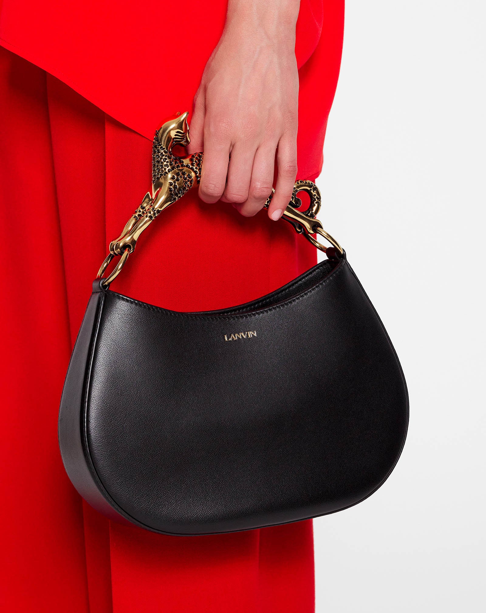 Hobo cat leather bag