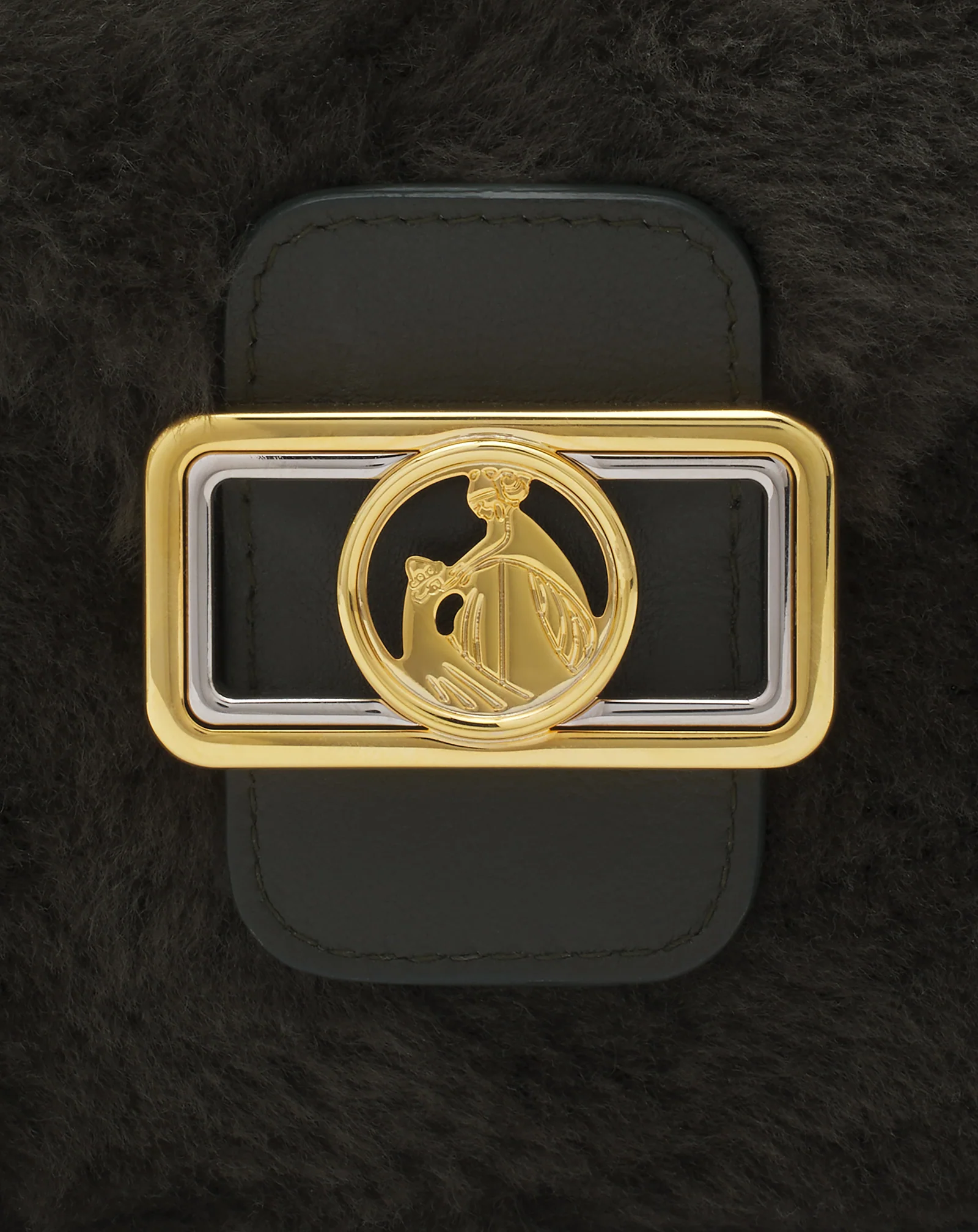 Shearling nano pencil cat bag